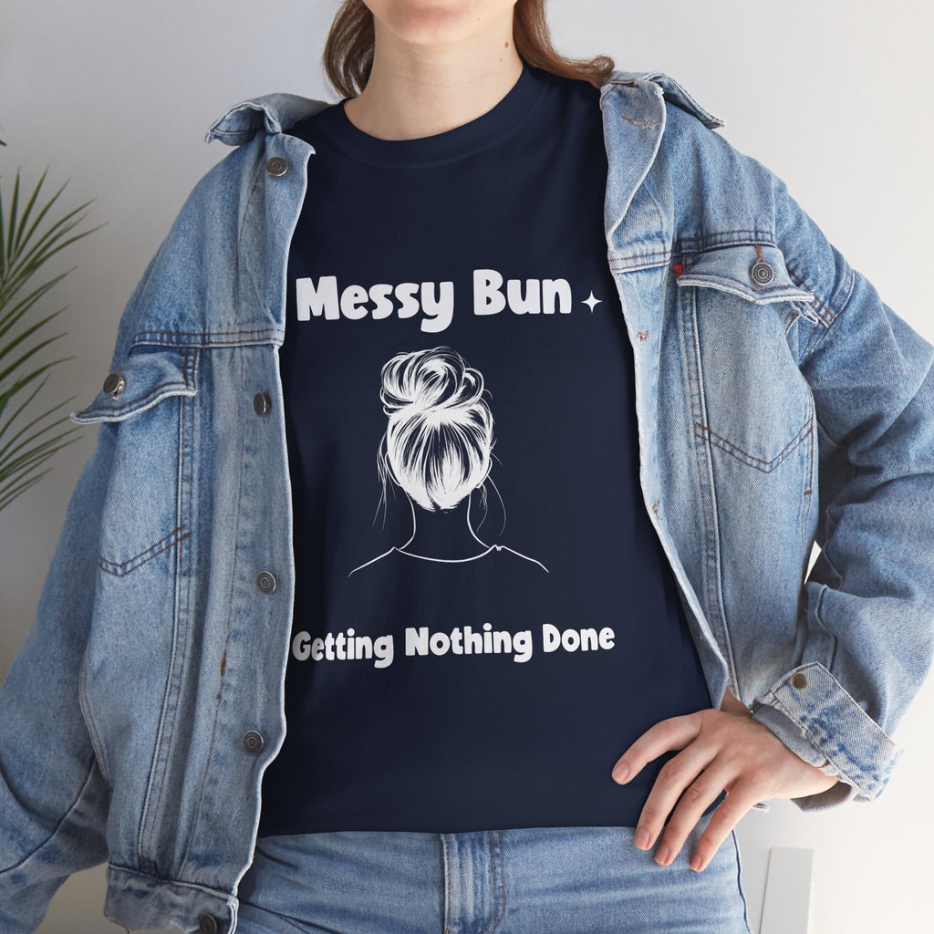Messy Bun Getting Nothing Done Unisex Heavy Cotton Tee - Casual Everyday Tee for Home, Gift for Friends, Relaxed Fit for Women, Funny Quote Shirt, Ideal [...]