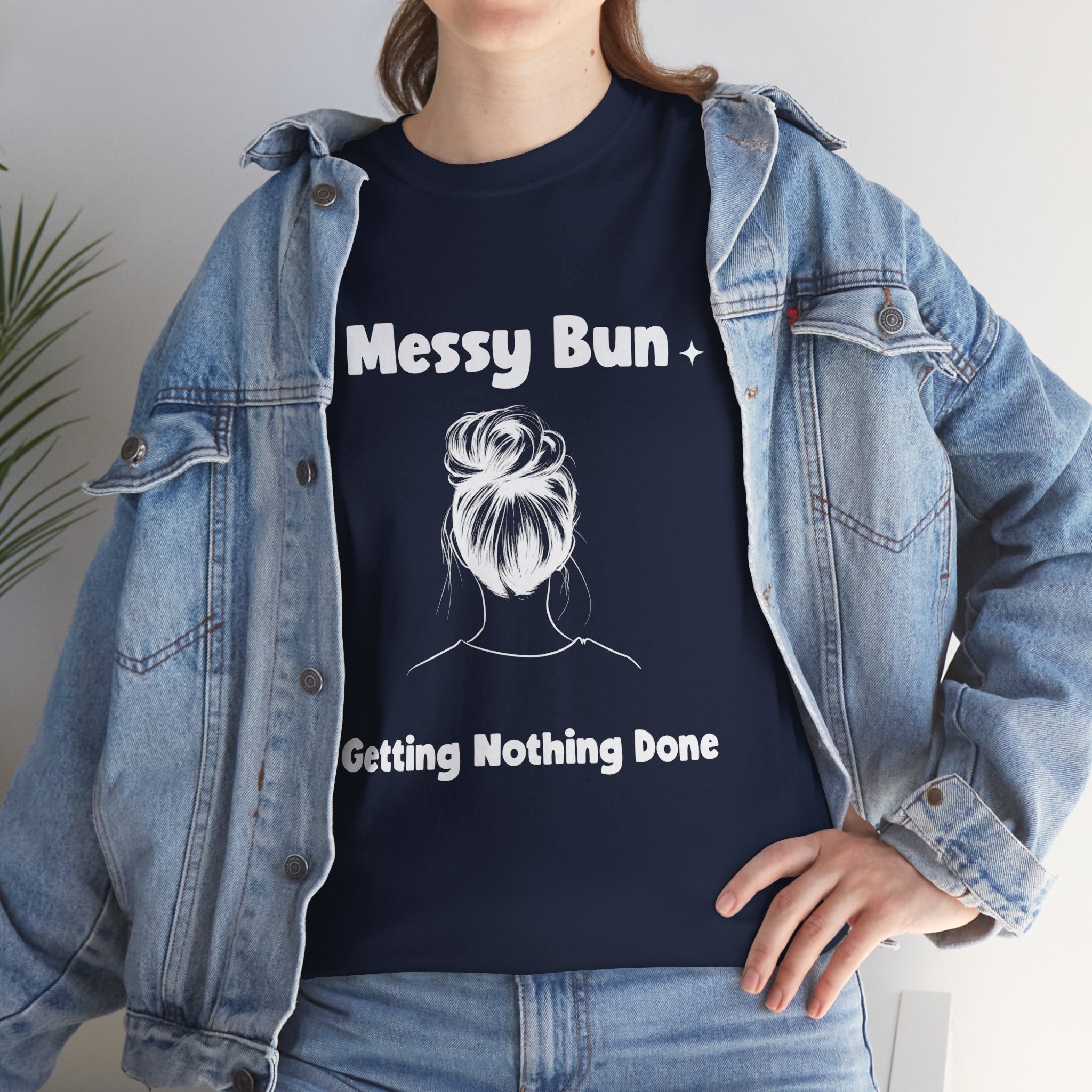 Messy Bun Getting Nothing Done Unisex Heavy Cotton Tee - Casual Everyday Tee for Home, Gift for Friends, Relaxed Fit for Women, Funny Quote Shirt, Ideal [...]