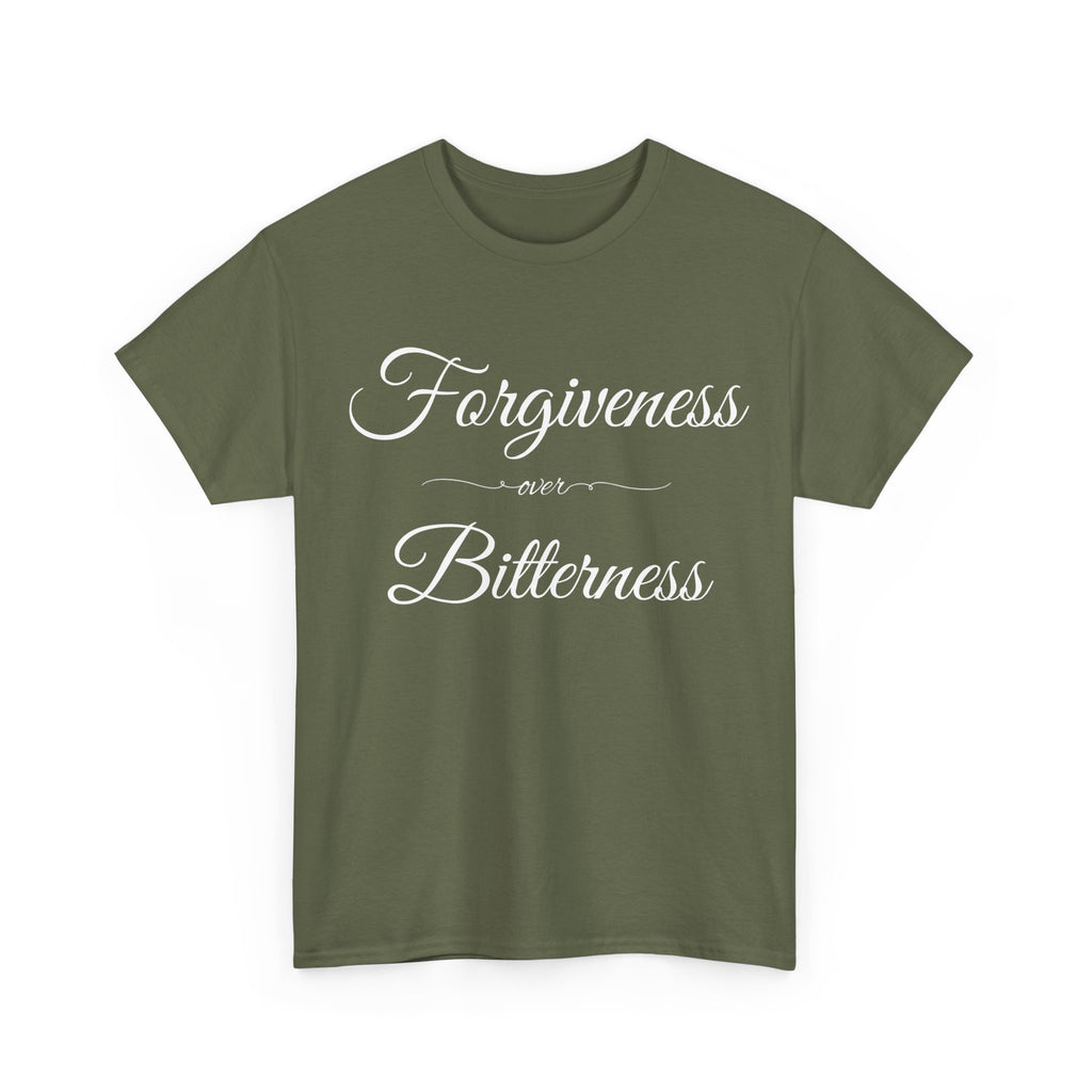 Forgiveness over Bitterness Tee, Inspirational T-Shirt, Positive Message Shirt, Unisex Cotton Tee, Thoughtful Gift for Friends