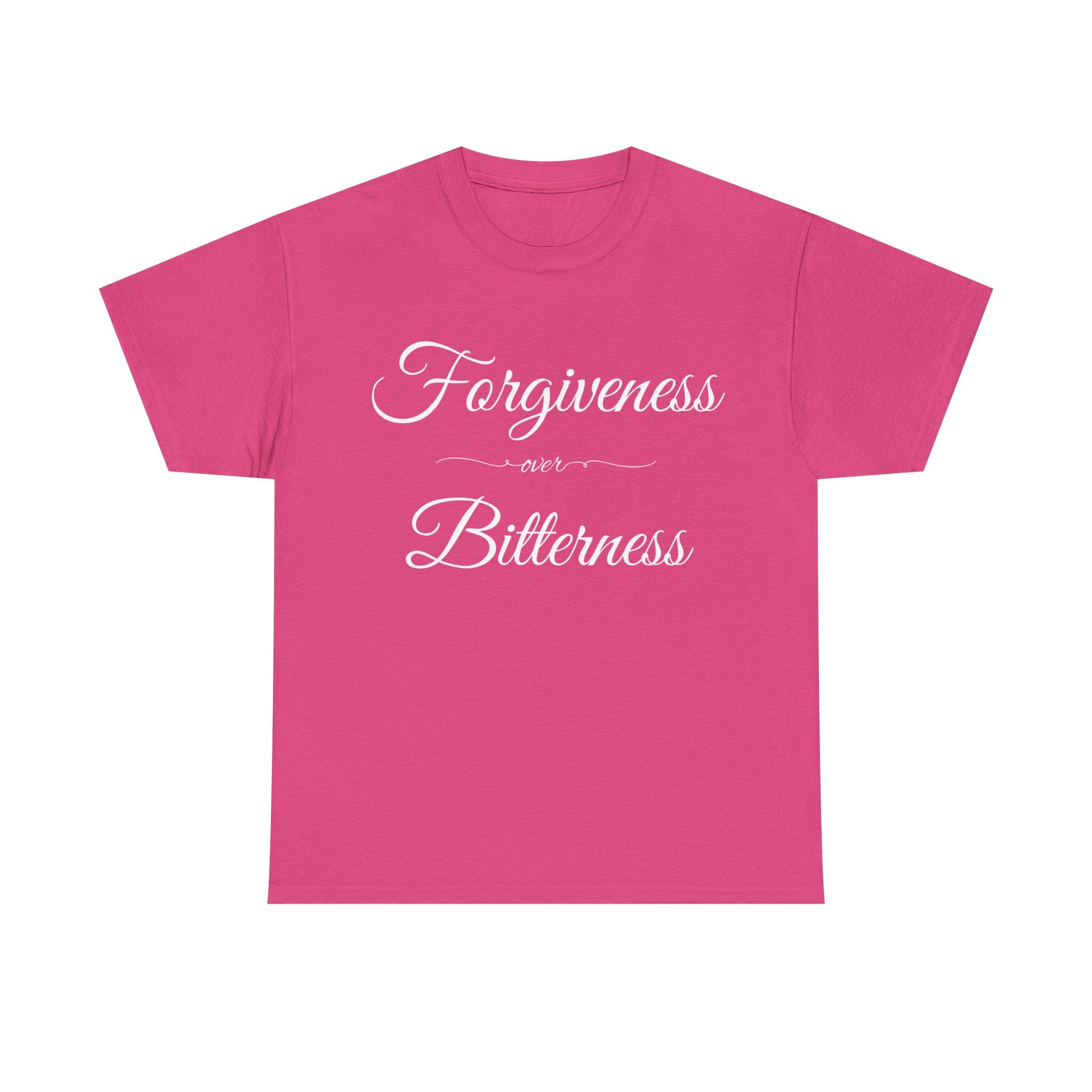 Forgiveness over Bitterness Tee, Inspirational T-Shirt, Positive Message Shirt, Unisex Cotton Tee, Thoughtful Gift for Friends