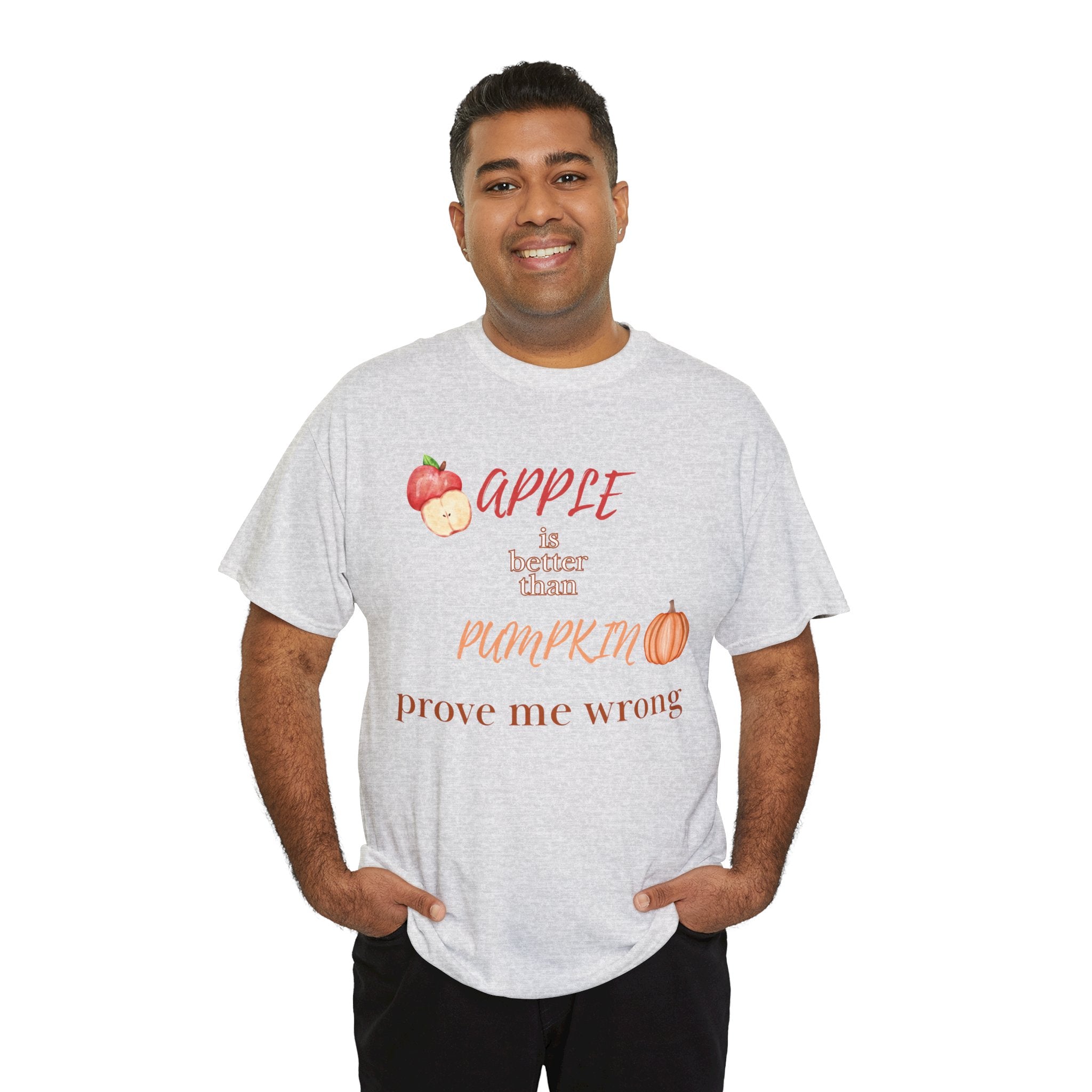 Apple Better Than Pumpkin Tee, Funny Autumn T-Shirt, Casual Halloween Shirt, Fall Holiday Apparel, Gift for Friends