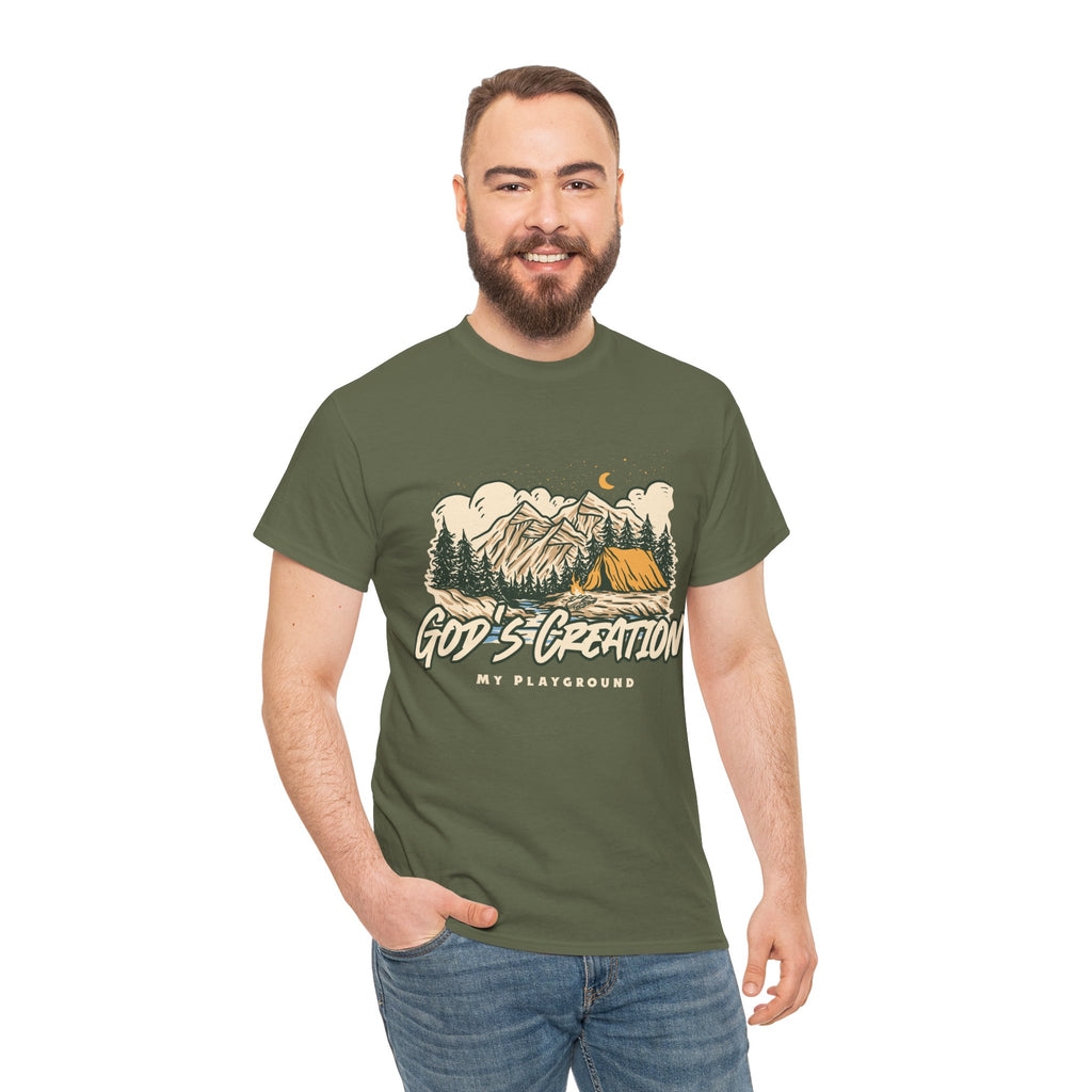 Nature-Inspired Unisex Heavy Cotton Tee, God’s Creation My Playground Shirt, Outdoor Enthusiast Apparel, Gift for Adventurers, Camping [...]