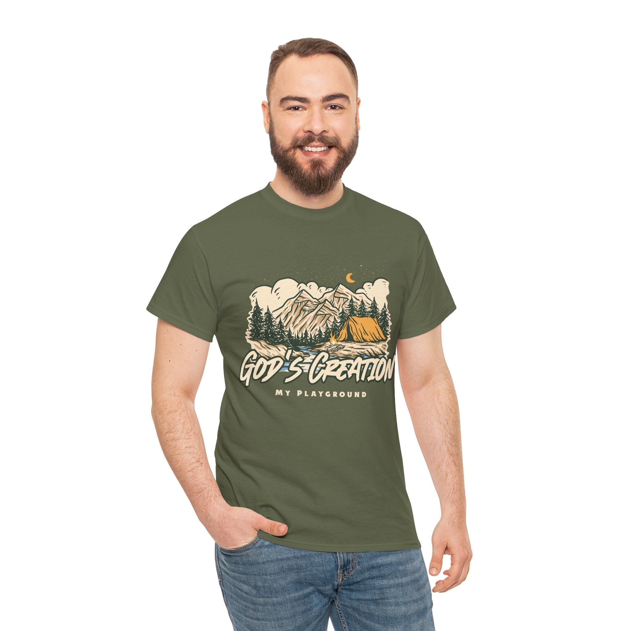 Nature-Inspired Unisex Heavy Cotton Tee, God’s Creation My Playground Shirt, Outdoor Enthusiast Apparel, Gift for Adventurers, Camping [...]