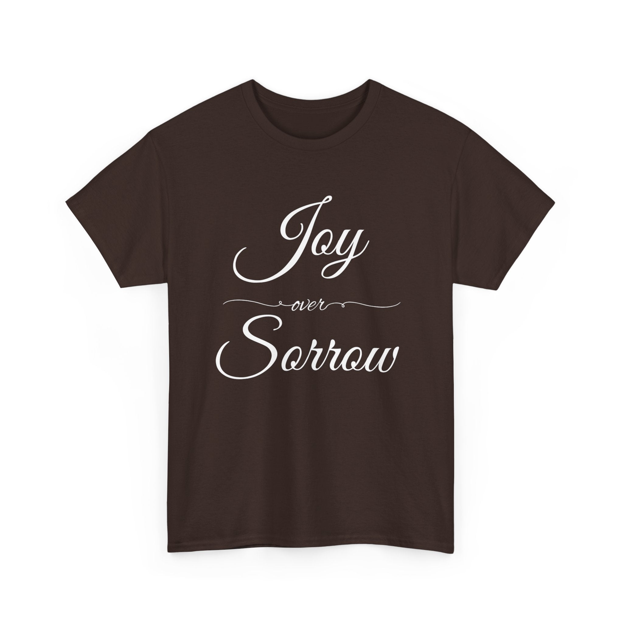 Joy Over Sorrow Unisex Heavy Cotton Tee, Inspirational T-Shirt, Casual Wear, Gift for Him and Her, Everyday Comfort, Grief and Hope Shirt