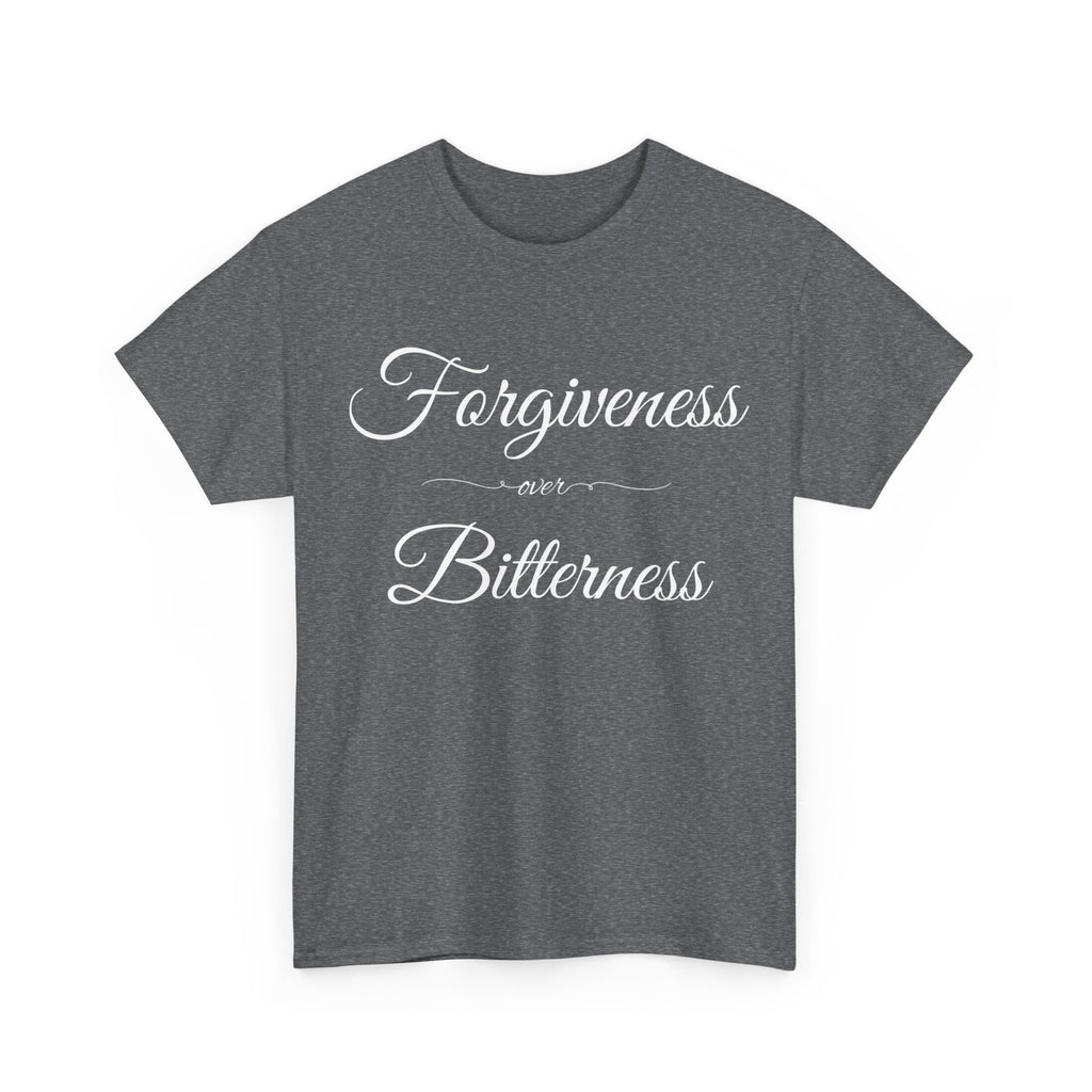 Forgiveness over Bitterness Tee, Inspirational T-Shirt, Positive Message Shirt, Unisex Cotton Tee, Thoughtful Gift for Friends