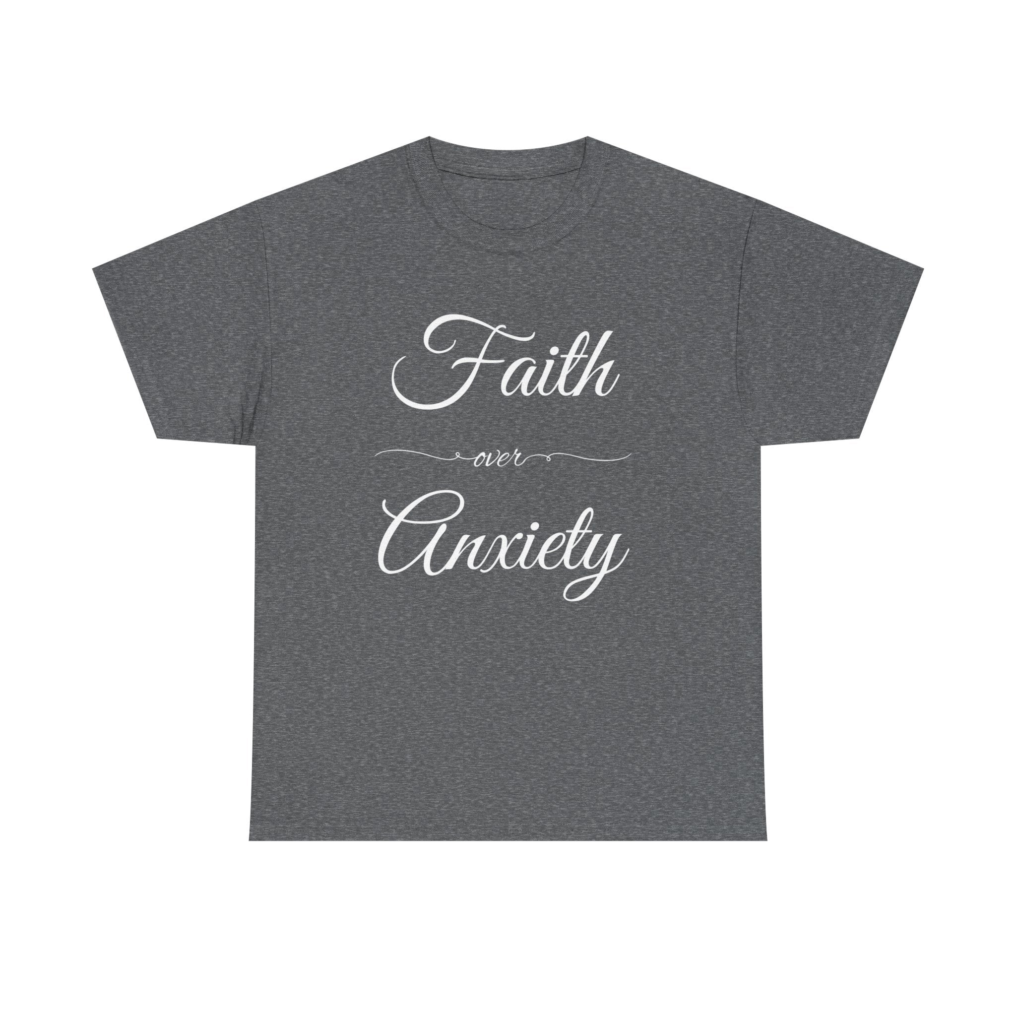 Faith Over Anxiety Unisex Heavy Cotton Tee, Motivational T-Shirt for Stress Relief, Mindfulness Apparel, Gift for Mental Health [...]