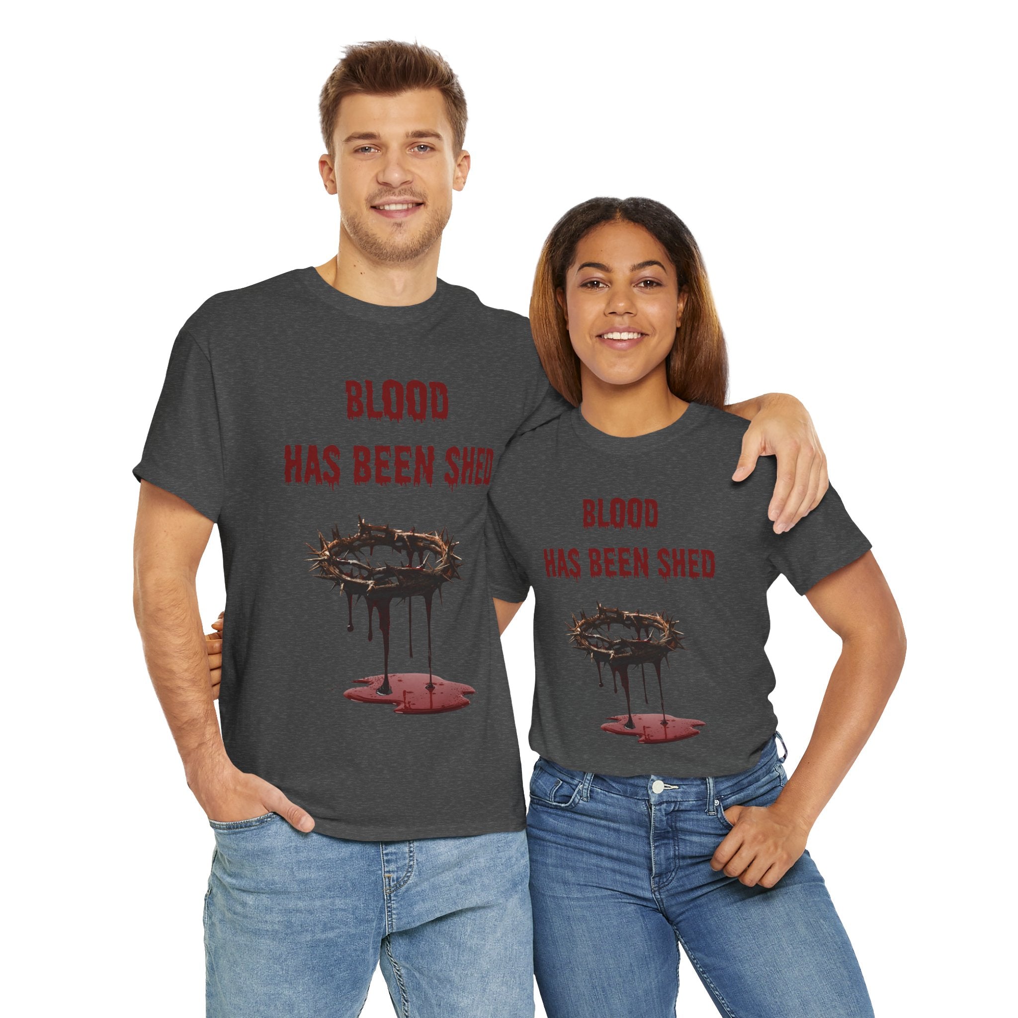 Faith-Inspired Halloween Graphic Tee, Unisex Heavy Cotton T-Shirt, Spiritual Apparel, Religious Gift, Church Event Wear, Unique Faith T-Shirt