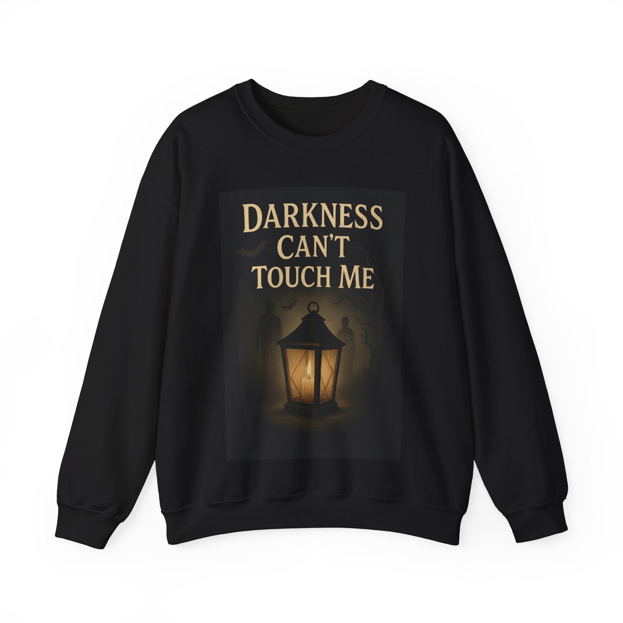 Mysterious Glow Sweatshirt – Darkness Can’t Touch Me, Unisex Crewneck, Cozy Gift, Halloween Wear, Night Out Style
