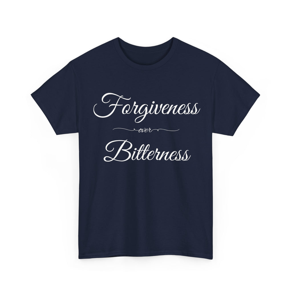Forgiveness over Bitterness Tee, Inspirational T-Shirt, Positive Message Shirt, Unisex Cotton Tee, Thoughtful Gift for Friends