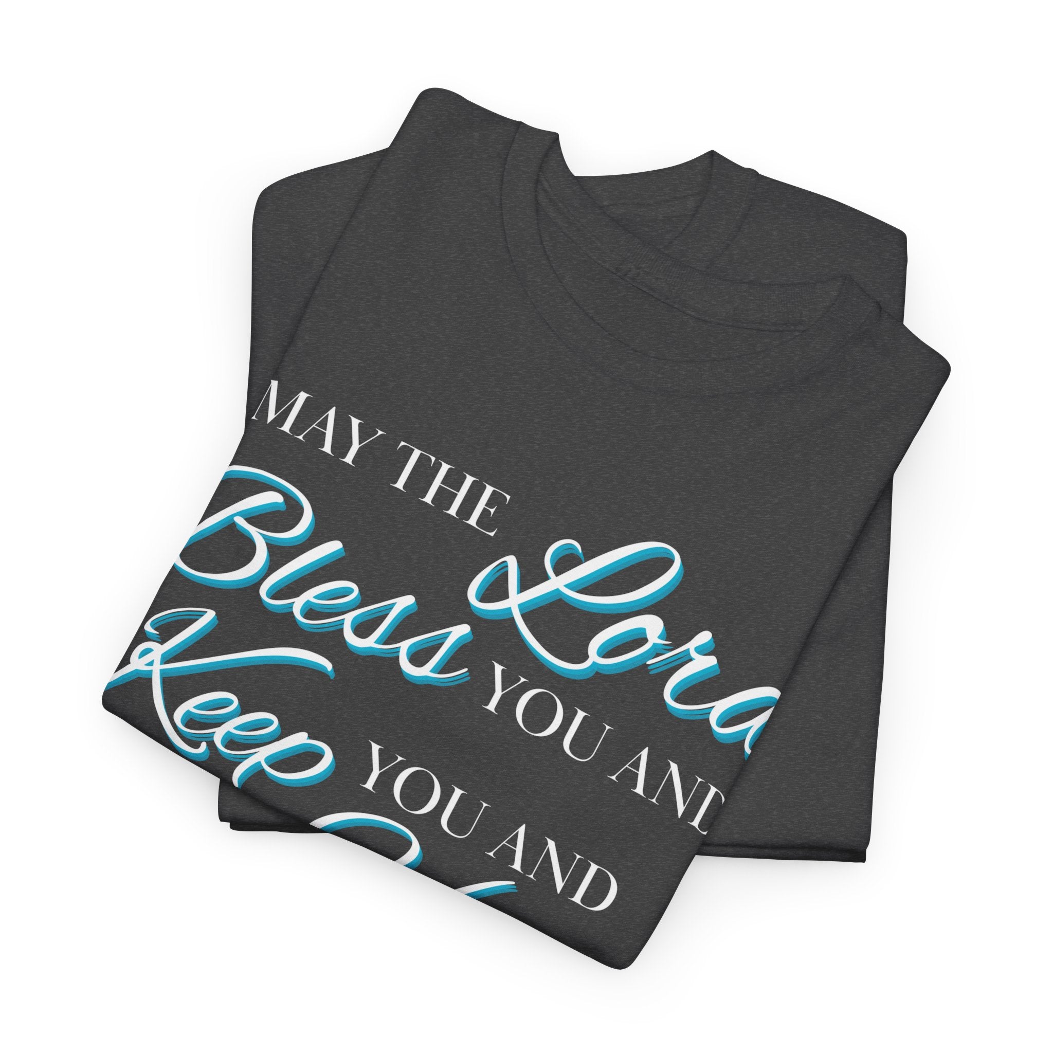 May The Lord Bless You and Keep You Faith-Inspired Unisex Heavy Cotton Tee, Inspirational Graphic Shirt, Christian Gift, Casual Wear, Spiritual Comfort, Religious Apparel