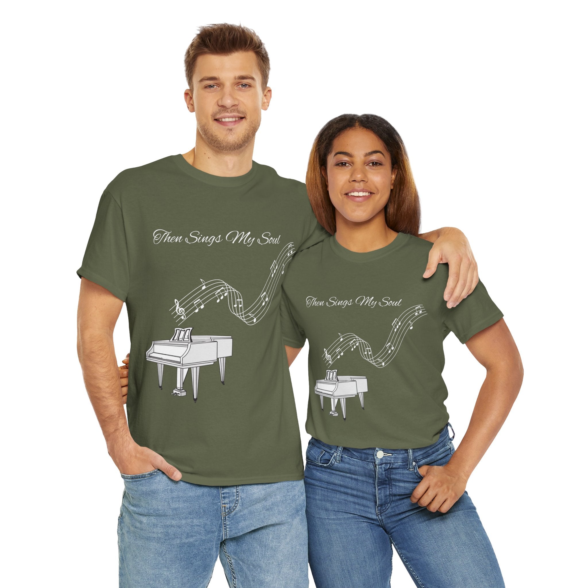 Melodic Soul Unisex Tee | Music Lover's Gift, Creative Expression, Casual Wear, Piano Art, Gift for Musicians