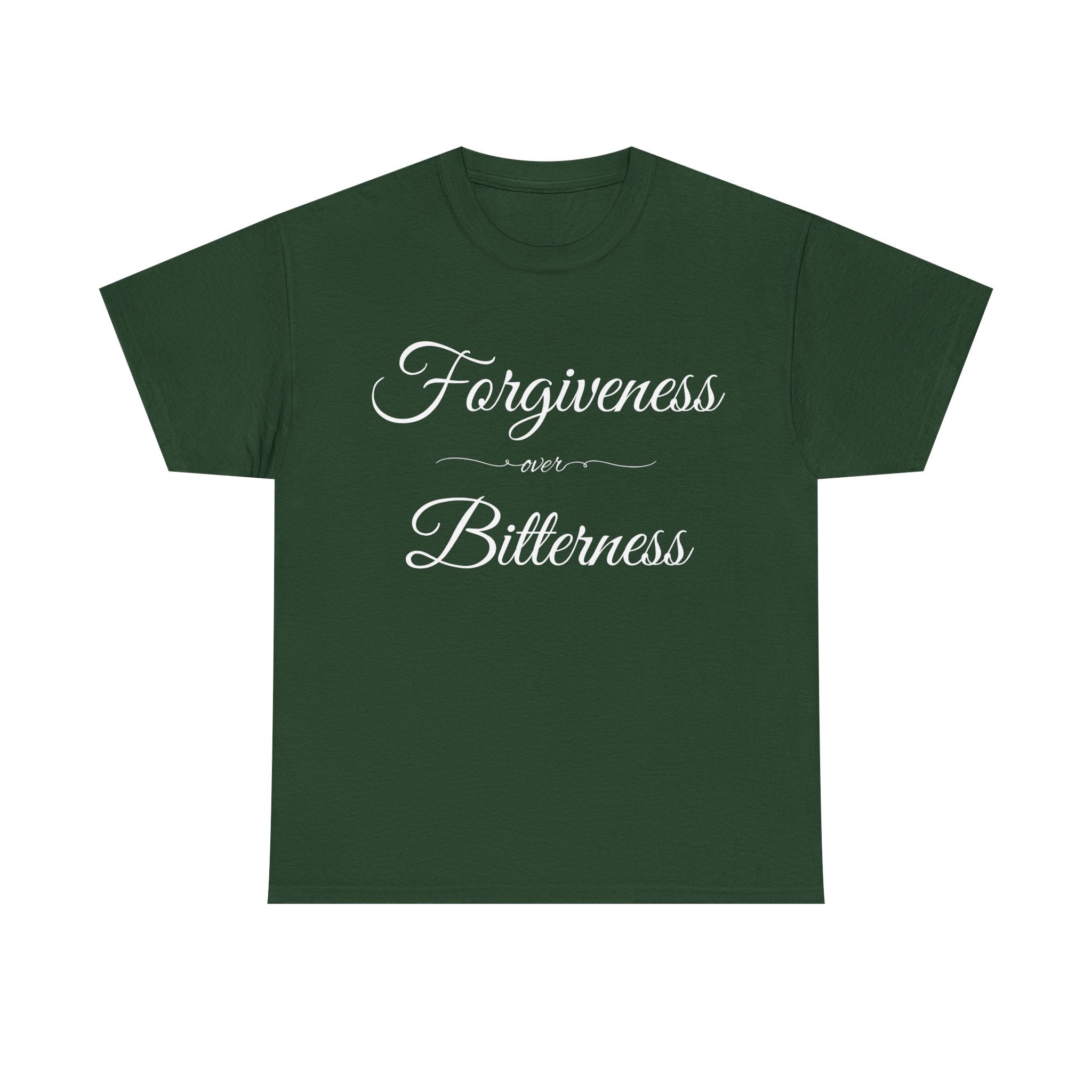Forgiveness over Bitterness Tee, Inspirational T-Shirt, Positive Message Shirt, Unisex Cotton Tee, Thoughtful Gift for Friends