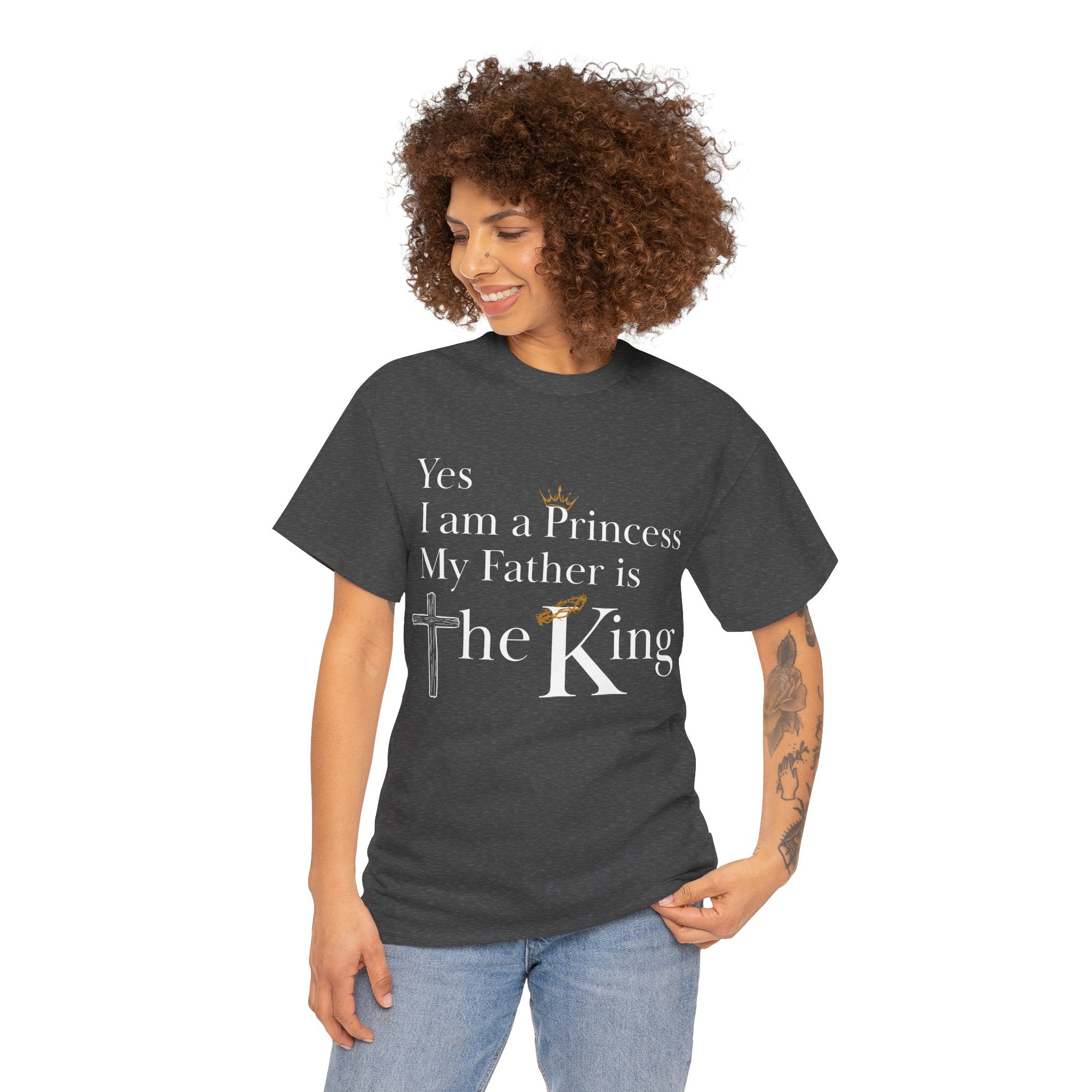 Christian Princess Tee - Inspirational Faith T-Shirt, Gift for Women, Casual Wear, Church Events, Everyday Comfort