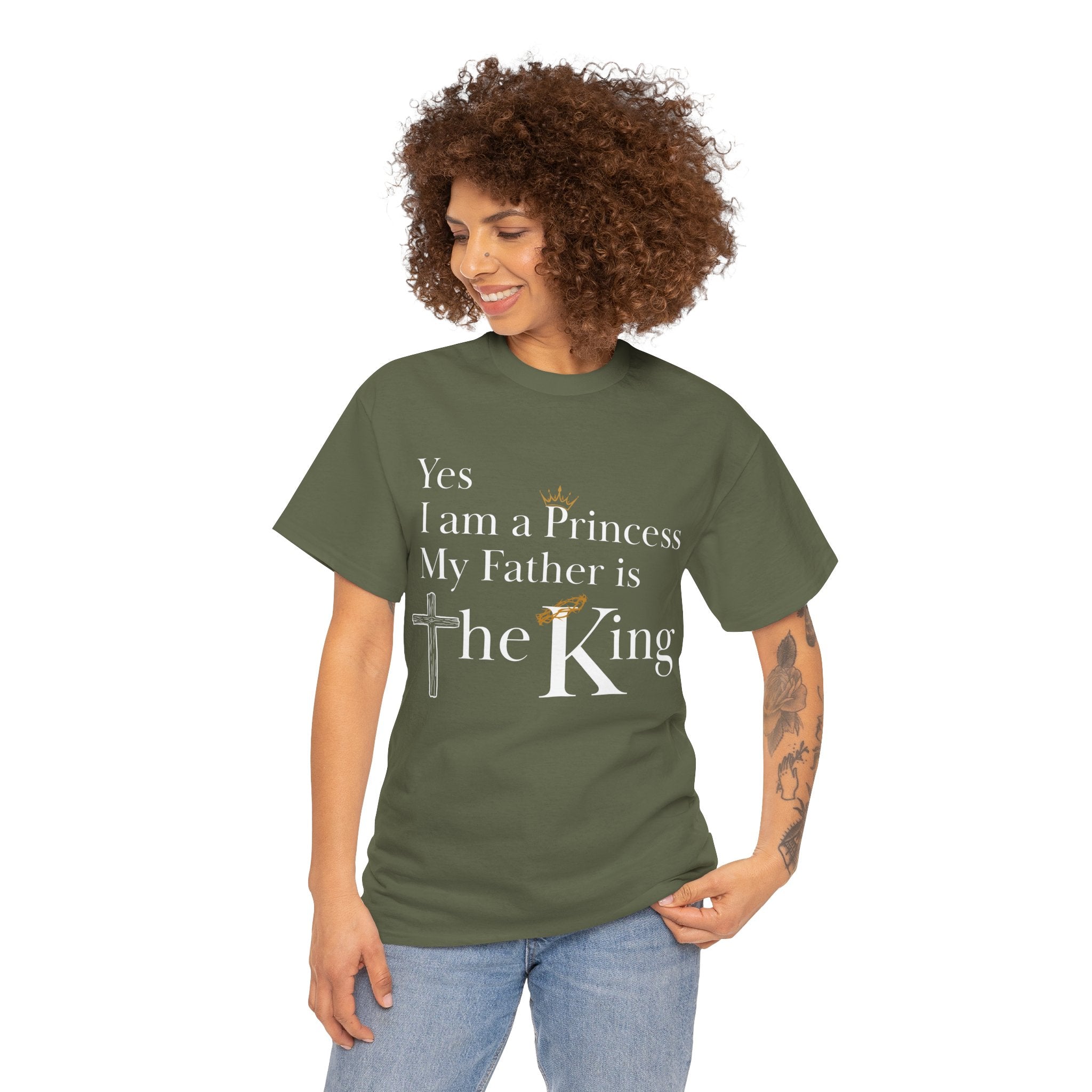 Christian Princess Tee - Inspirational Faith T-Shirt, Gift for Women, Casual Wear, Church Events, Everyday Comfort