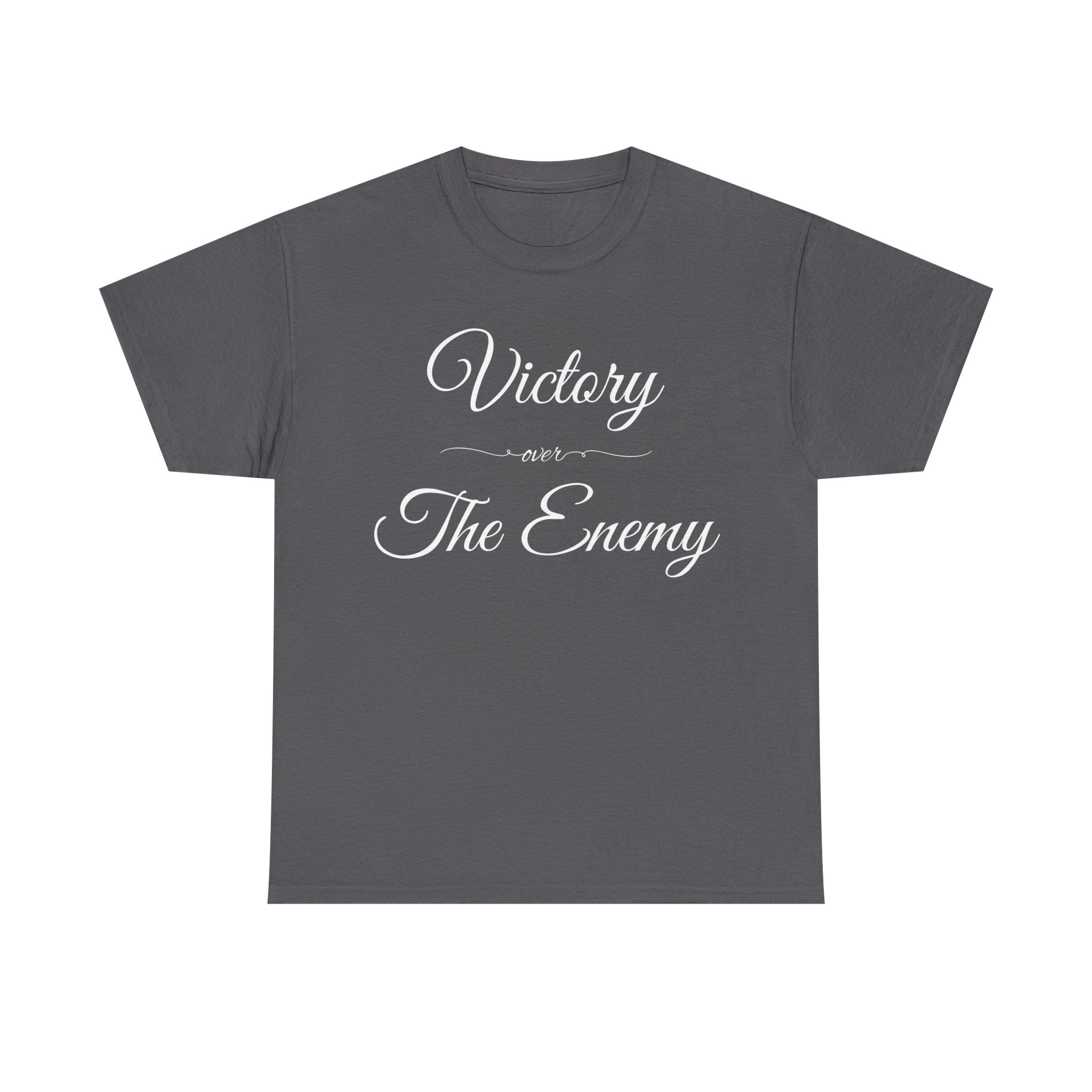 Victory Over The Enemy Tee, Inspirational T-Shirt, Motivational Cotton Tee, Gift for Warriors, Casual Wear, Empowerment Shirt