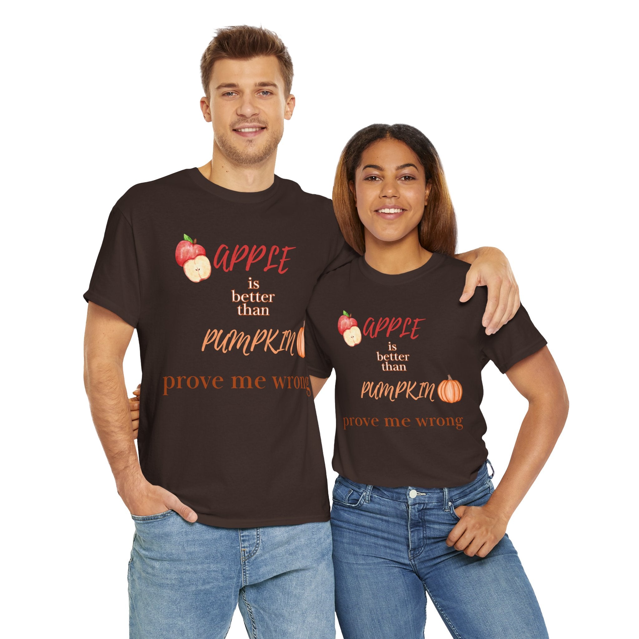 Apple Better Than Pumpkin Tee, Funny Autumn T-Shirt, Casual Halloween Shirt, Fall Holiday Apparel, Gift for Friends