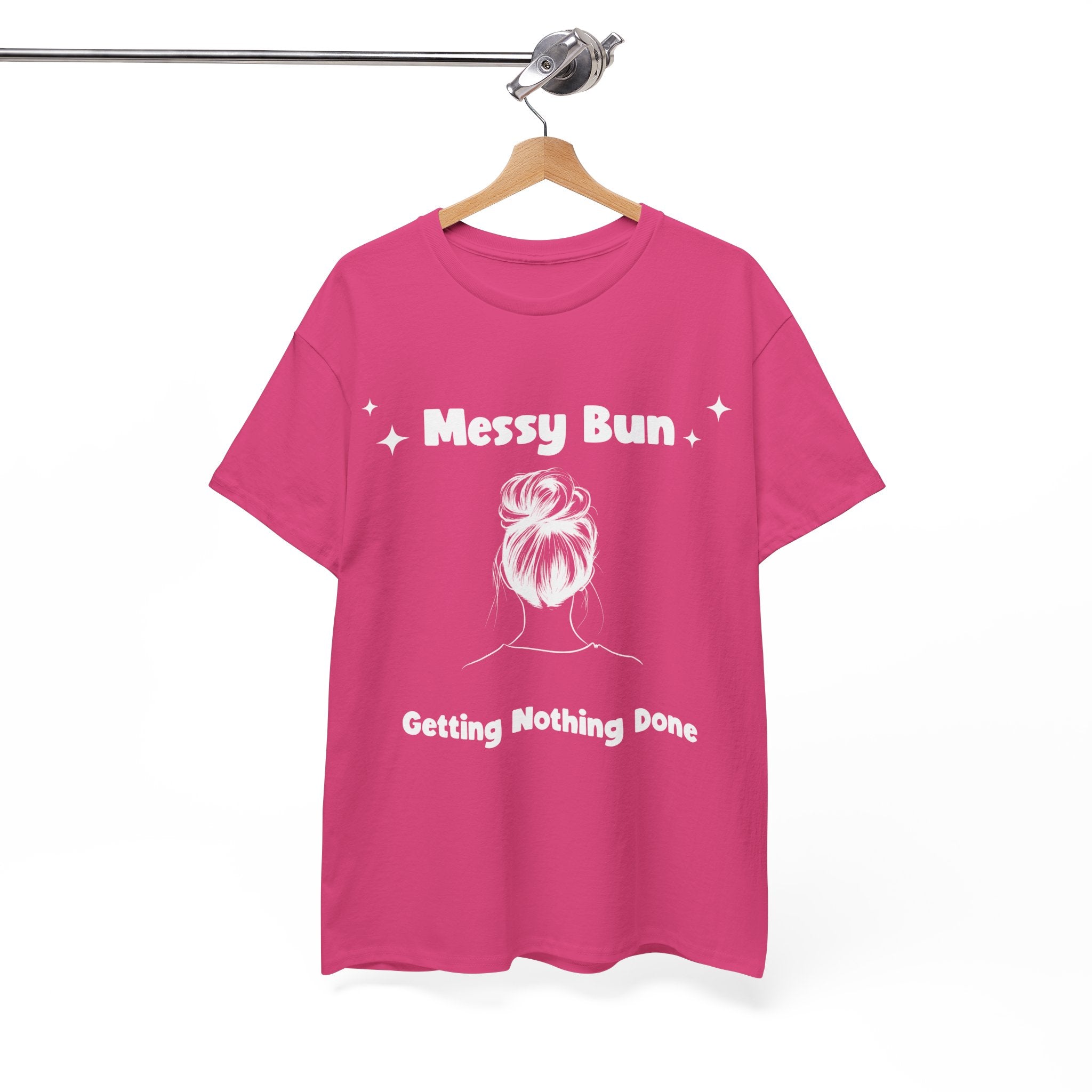 Messy Bun Getting Nothing Done Unisex Heavy Cotton Tee - Casual Everyday Tee for Home, Gift for Friends, Relaxed Fit for Women, Funny Quote Shirt, Ideal [...]