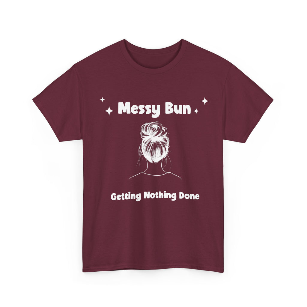 Messy Bun Getting Nothing Done Unisex Heavy Cotton Tee - Casual Everyday Tee for Home, Gift for Friends, Relaxed Fit for Women, Funny Quote Shirt, Ideal [...]