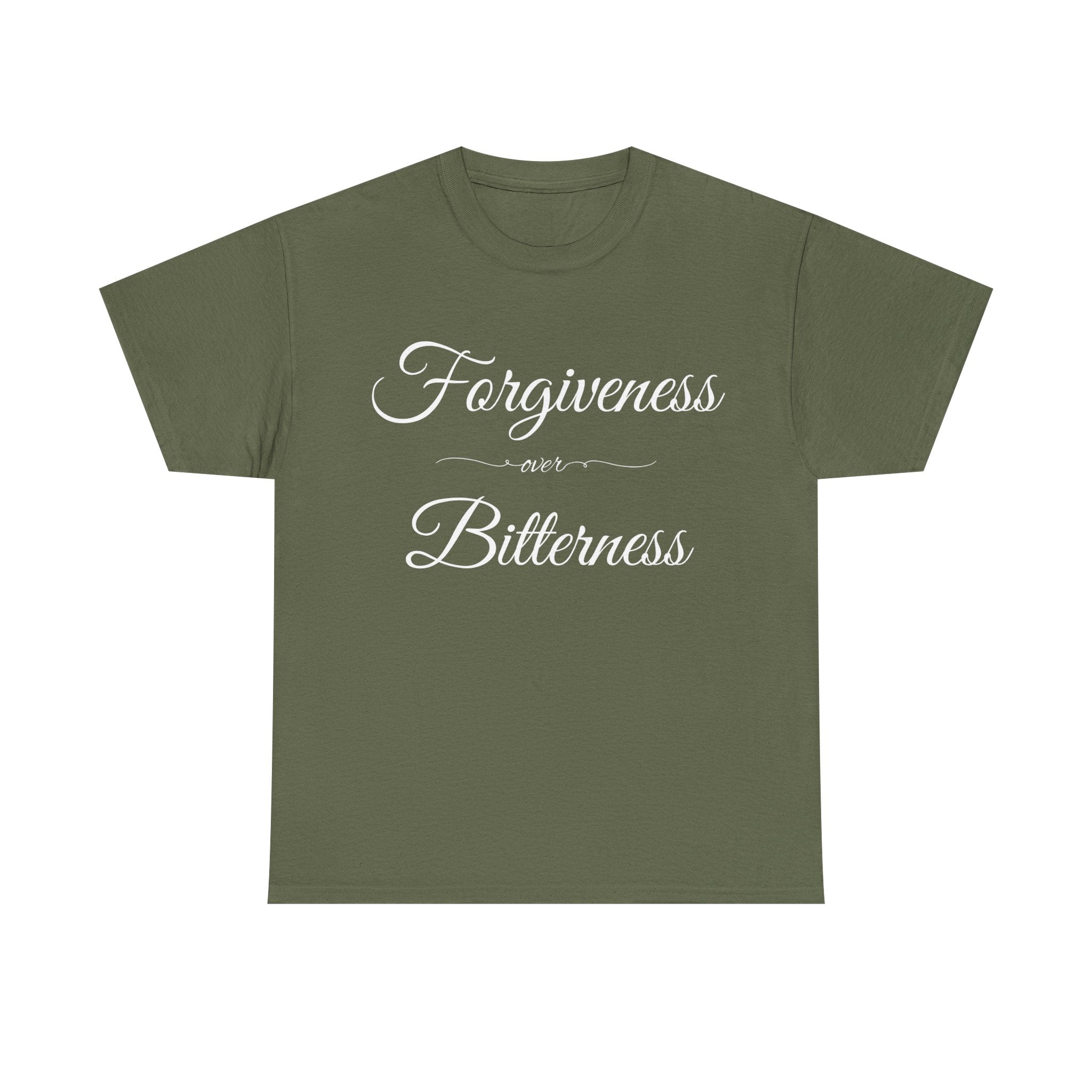 Forgiveness over Bitterness Tee, Inspirational T-Shirt, Positive Message Shirt, Unisex Cotton Tee, Thoughtful Gift for Friends