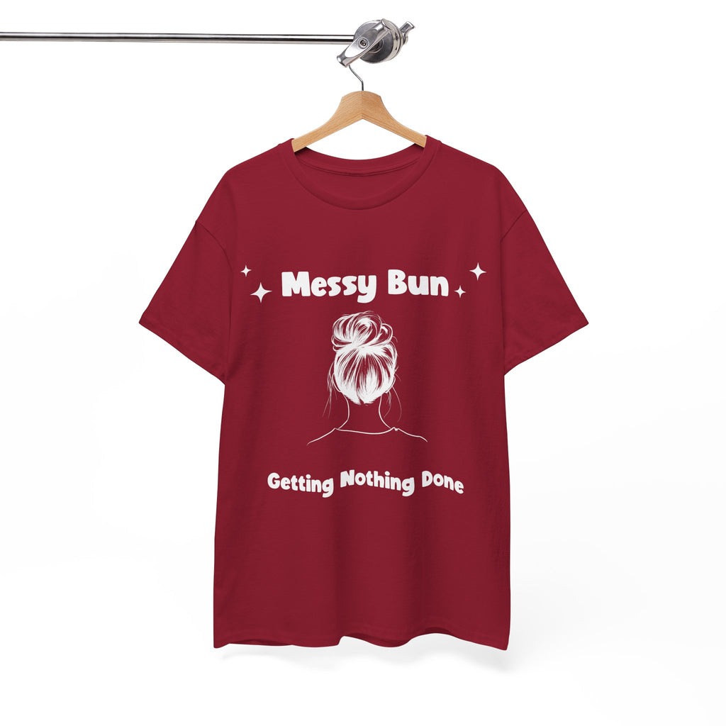 Messy Bun Getting Nothing Done Unisex Heavy Cotton Tee - Casual Everyday Tee for Home, Gift for Friends, Relaxed Fit for Women, Funny Quote Shirt, Ideal [...]