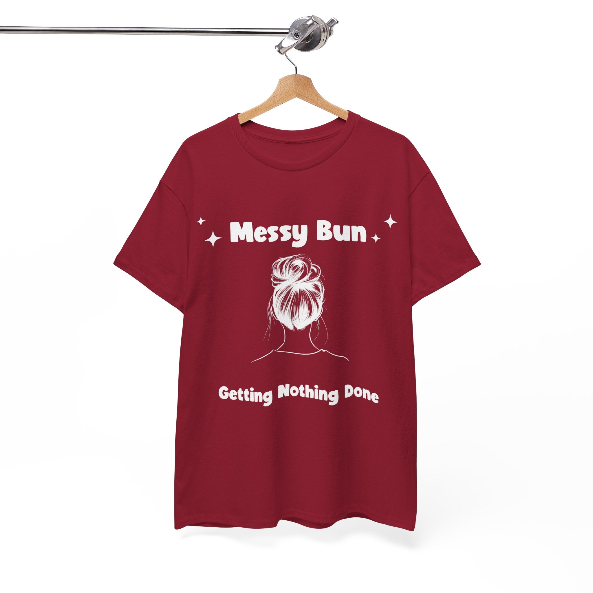 Messy Bun Getting Nothing Done Unisex Heavy Cotton Tee - Casual Everyday Tee for Home, Gift for Friends, Relaxed Fit for Women, Funny Quote Shirt, Ideal [...]