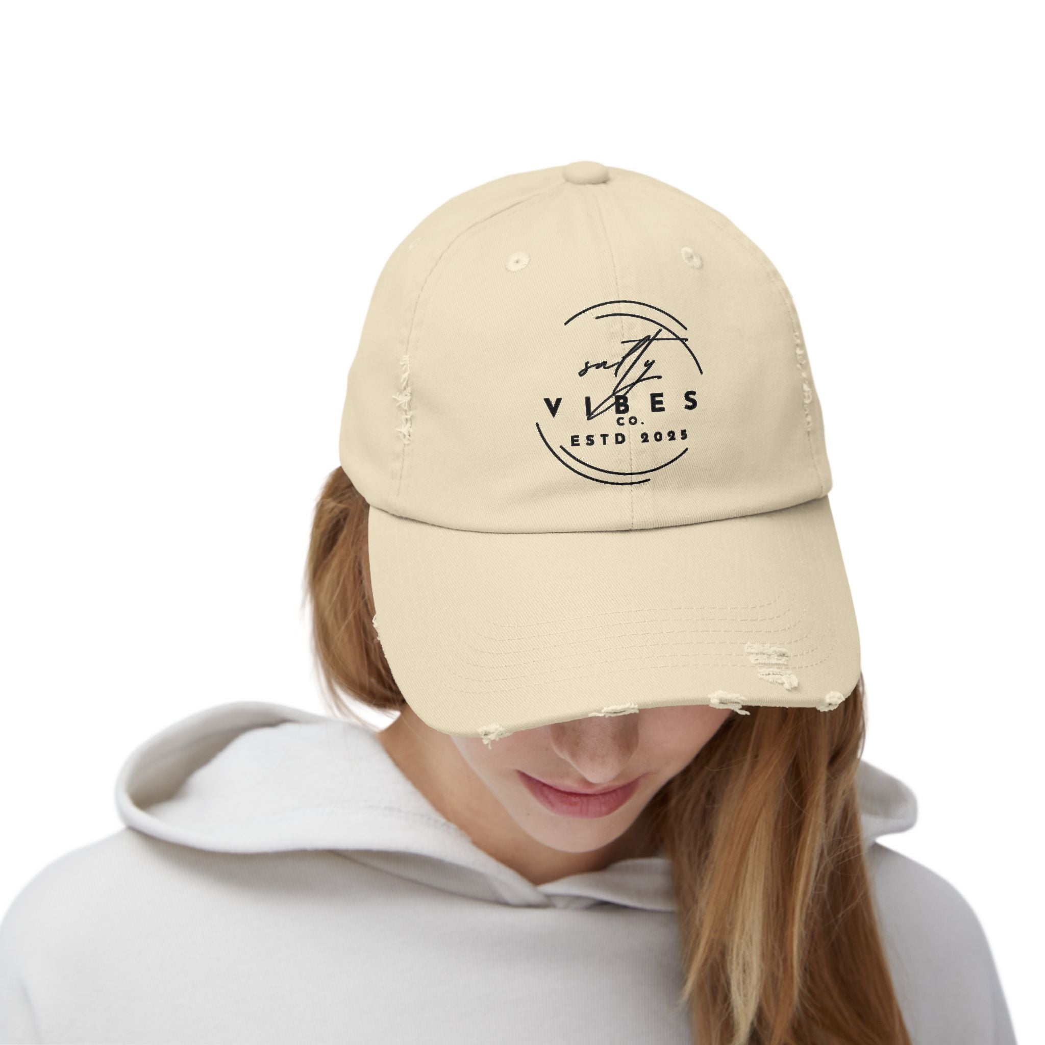 Distressed Salty Vibes Co Cap