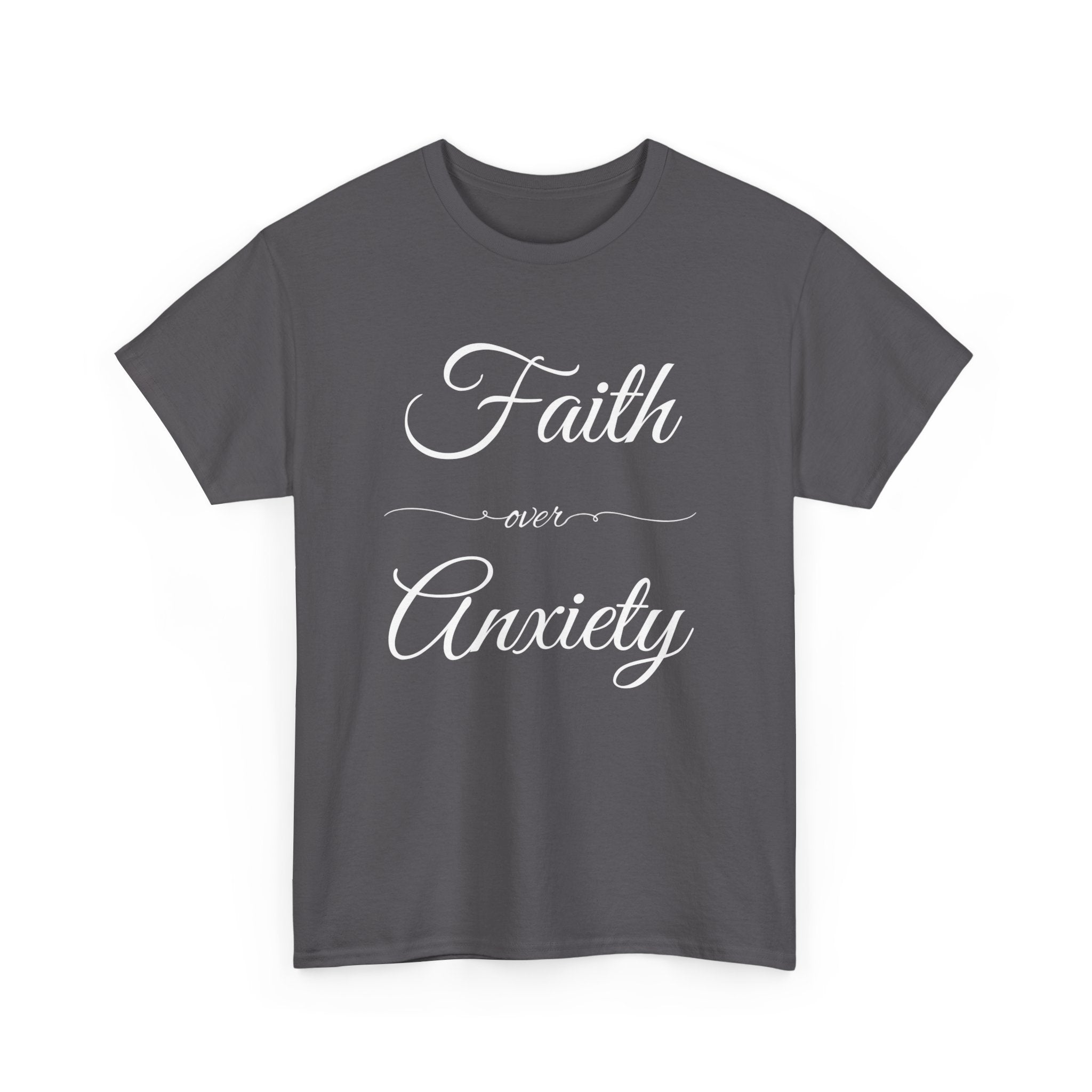Faith Over Anxiety Unisex Heavy Cotton Tee, Motivational T-Shirt for Stress Relief, Mindfulness Apparel, Gift for Mental Health [...]