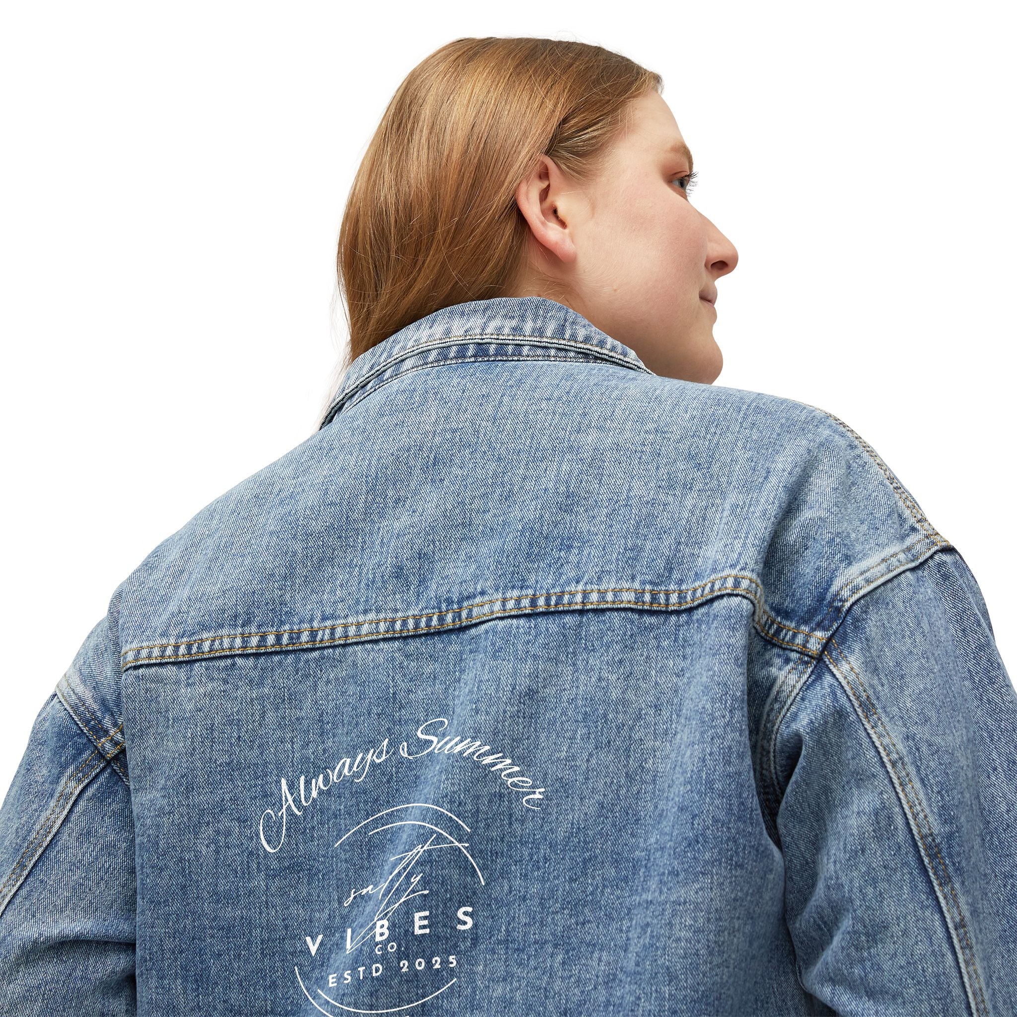 Always Summer In My Mind WTE x Salty Vibes Co Denim Jacket