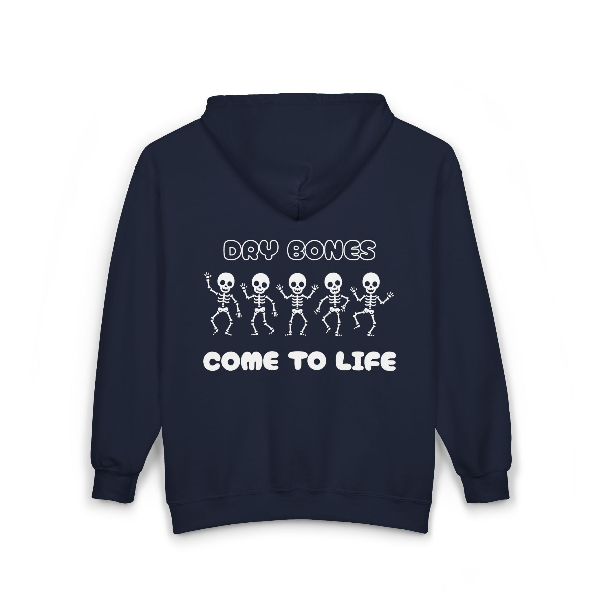 Dry Bones Design On Back Unisex Heavy Blend™ Full Zip Hooded Sweatshirt