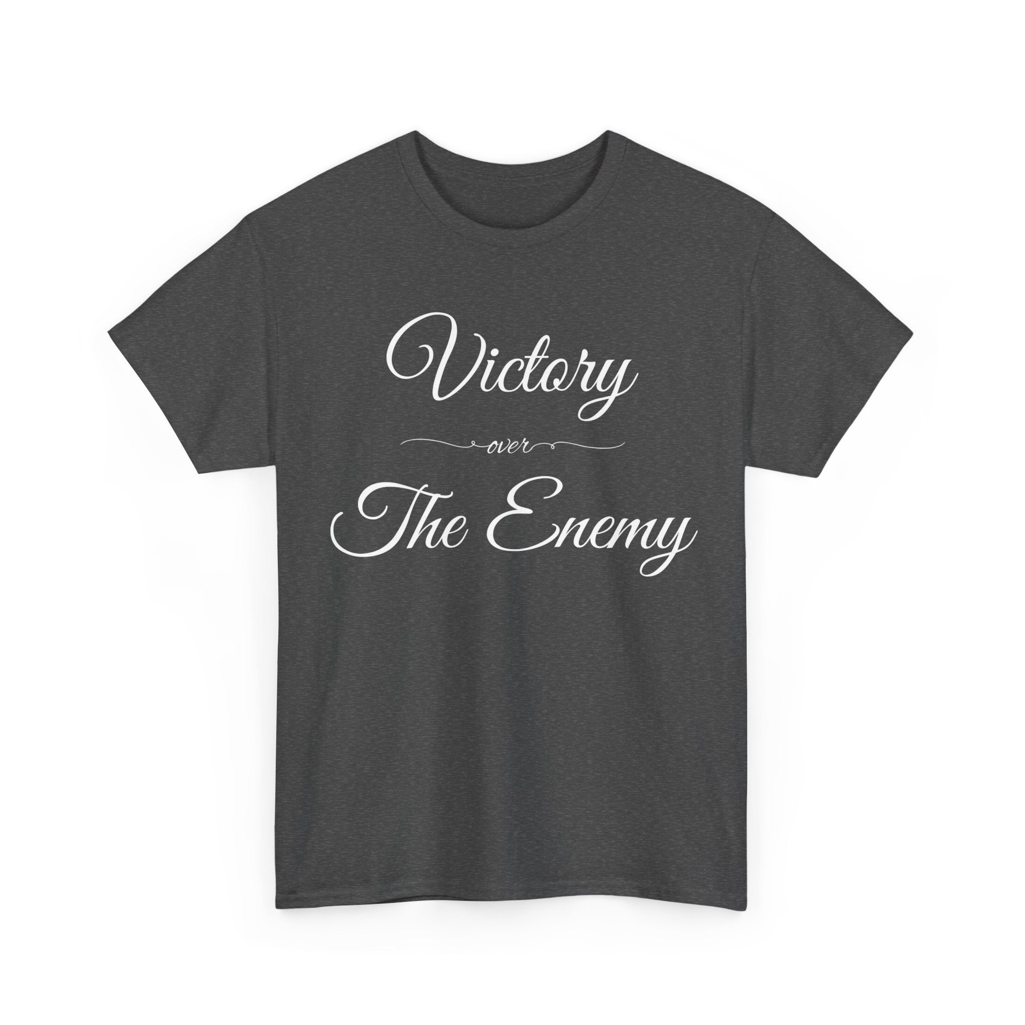 Victory Over The Enemy Tee, Inspirational T-Shirt, Motivational Cotton Tee, Gift for Warriors, Casual Wear, Empowerment Shirt