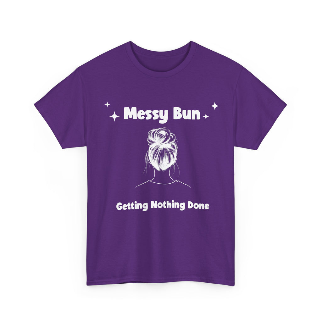 Messy Bun Getting Nothing Done Unisex Heavy Cotton Tee - Casual Everyday Tee for Home, Gift for Friends, Relaxed Fit for Women, Funny Quote Shirt, Ideal [...]