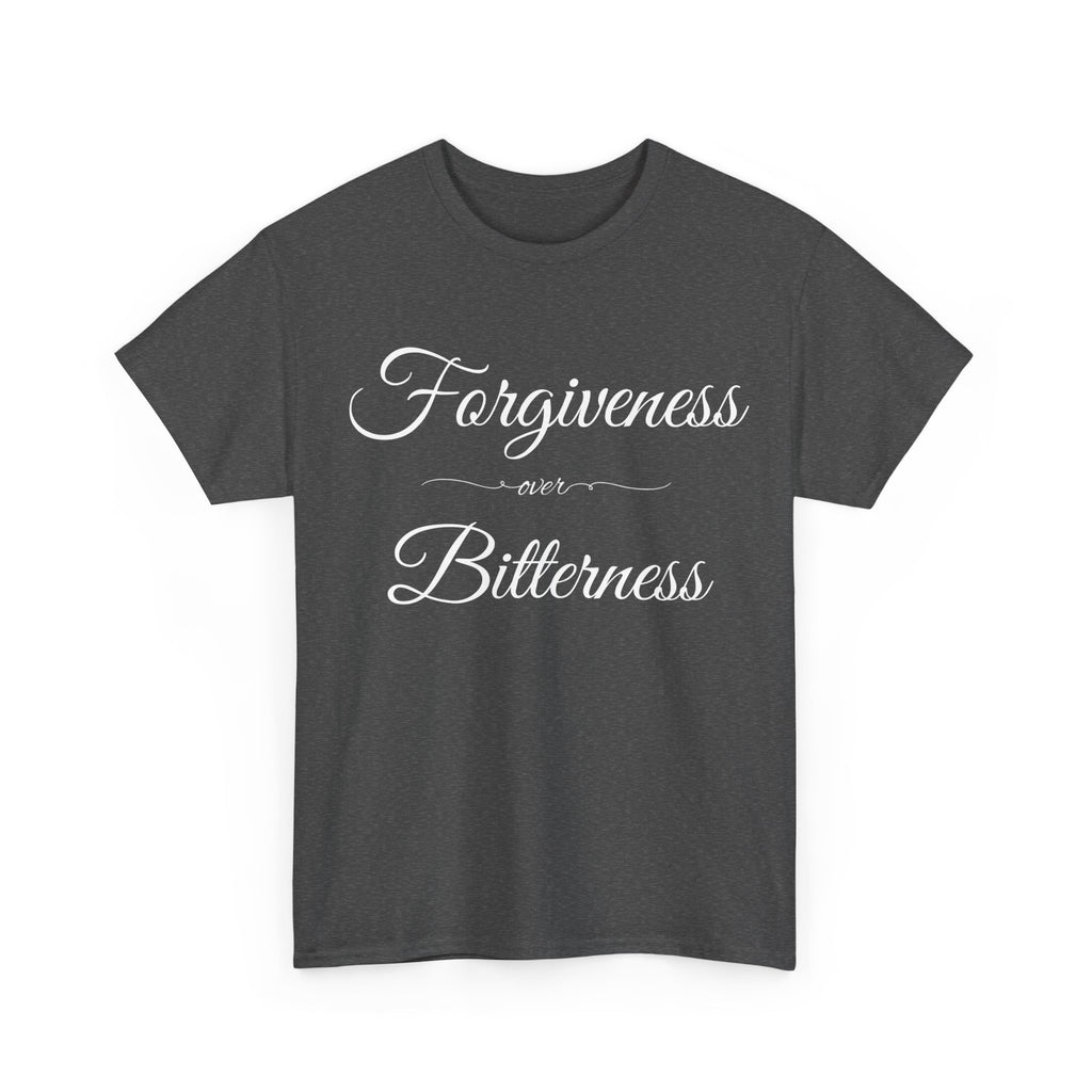 Forgiveness over Bitterness Tee, Inspirational T-Shirt, Positive Message Shirt, Unisex Cotton Tee, Thoughtful Gift for Friends