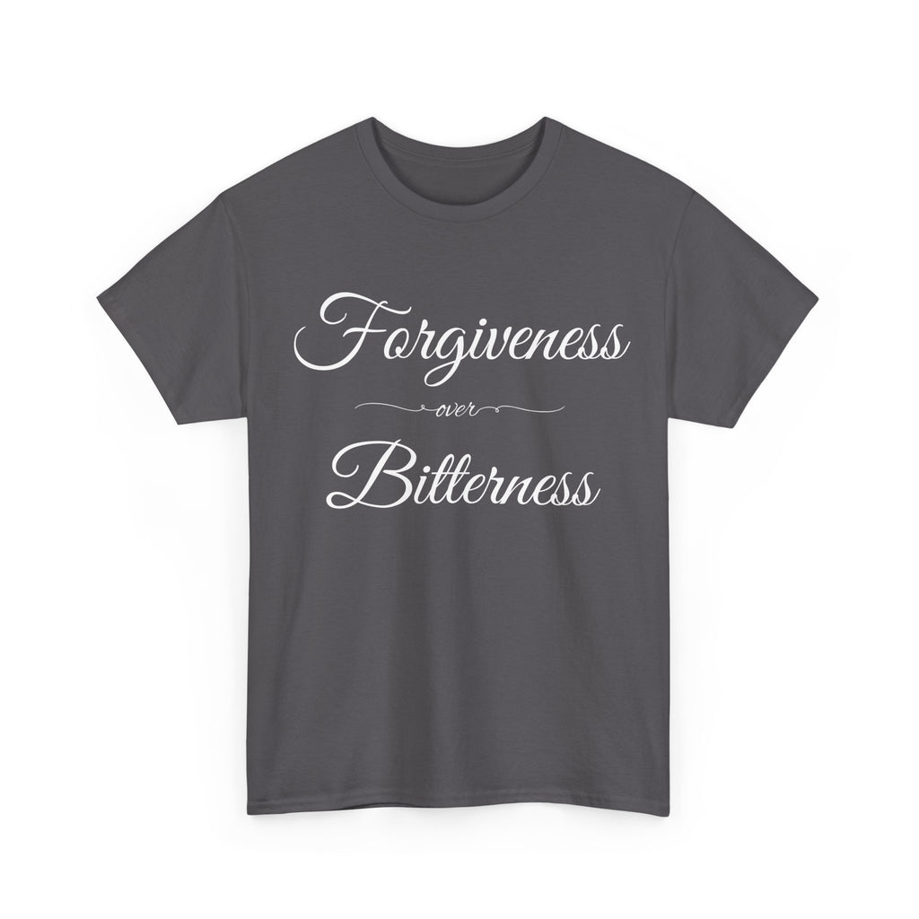 Forgiveness over Bitterness Tee, Inspirational T-Shirt, Positive Message Shirt, Unisex Cotton Tee, Thoughtful Gift for Friends
