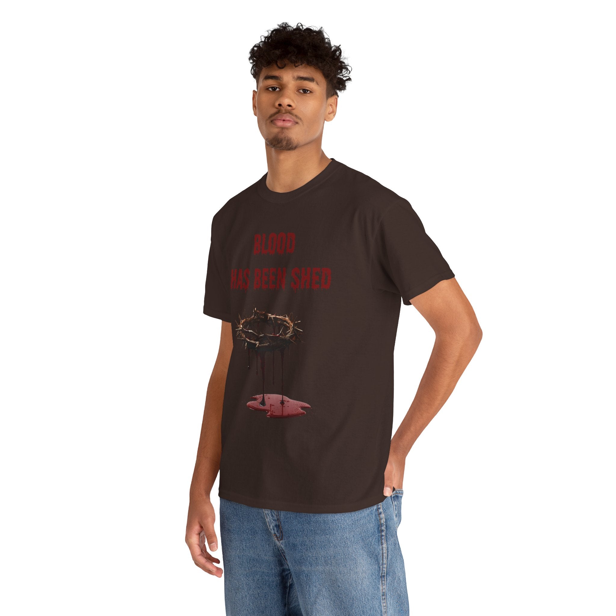 Faith-Inspired Halloween Graphic Tee, Unisex Heavy Cotton T-Shirt, Spiritual Apparel, Religious Gift, Church Event Wear, Unique Faith T-Shirt