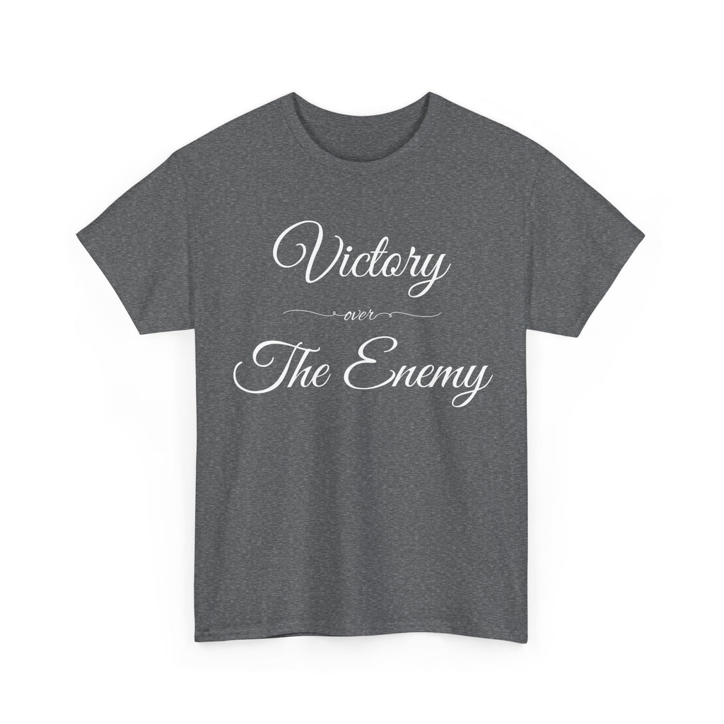 Victory Over The Enemy Tee, Inspirational T-Shirt, Motivational Cotton Tee, Gift for Warriors, Casual Wear, Empowerment Shirt