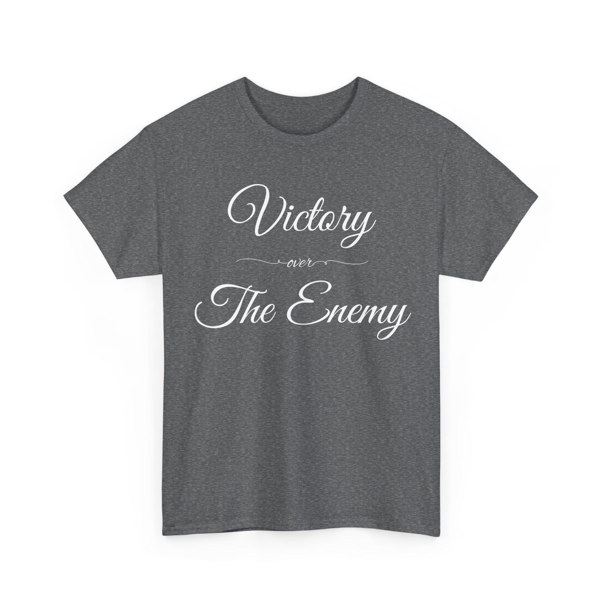 Victory Over The Enemy Tee, Inspirational T-Shirt, Motivational Cotton Tee, Gift for Warriors, Casual Wear, Empowerment Shirt