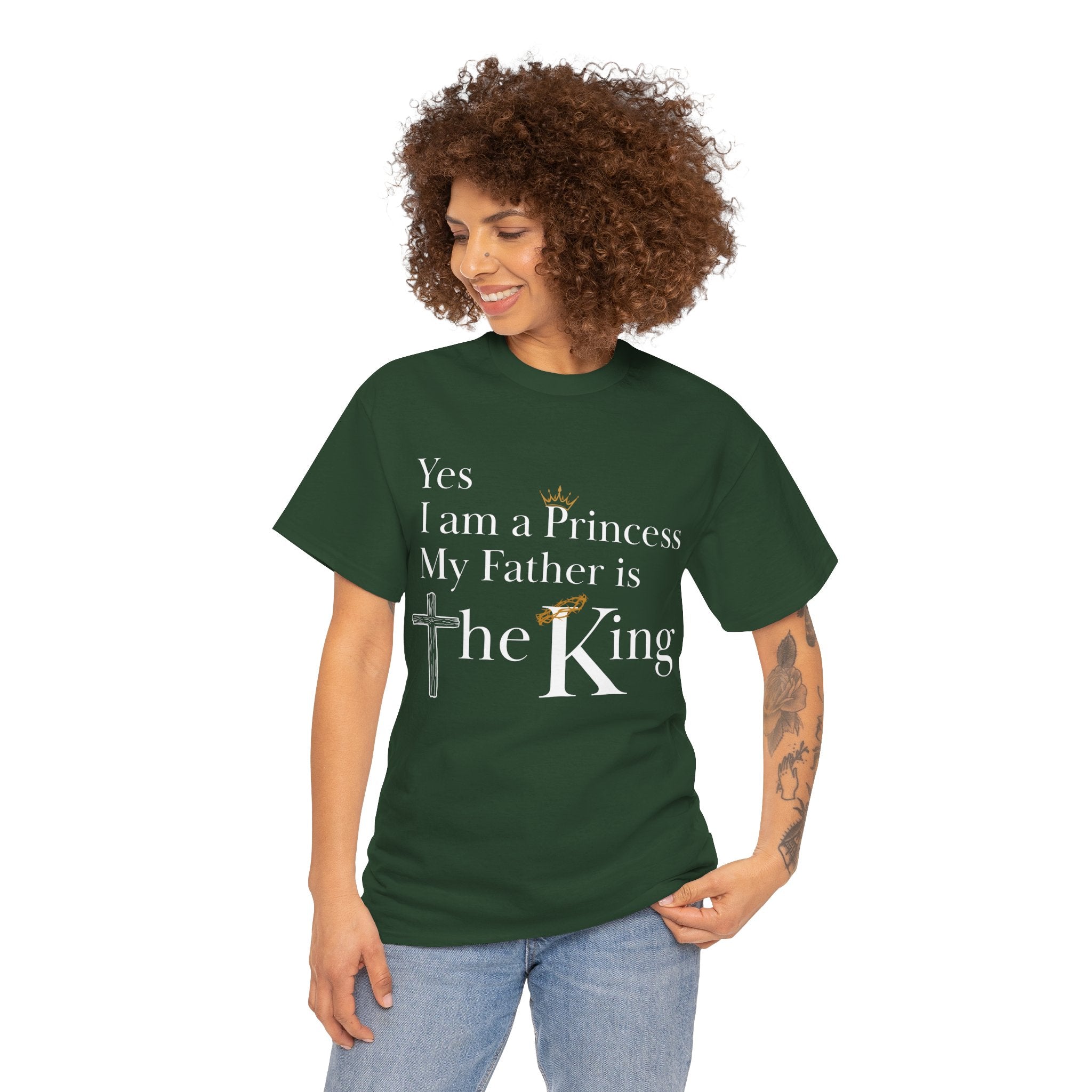 Christian Princess Tee - Inspirational Faith T-Shirt, Gift for Women, Casual Wear, Church Events, Everyday Comfort