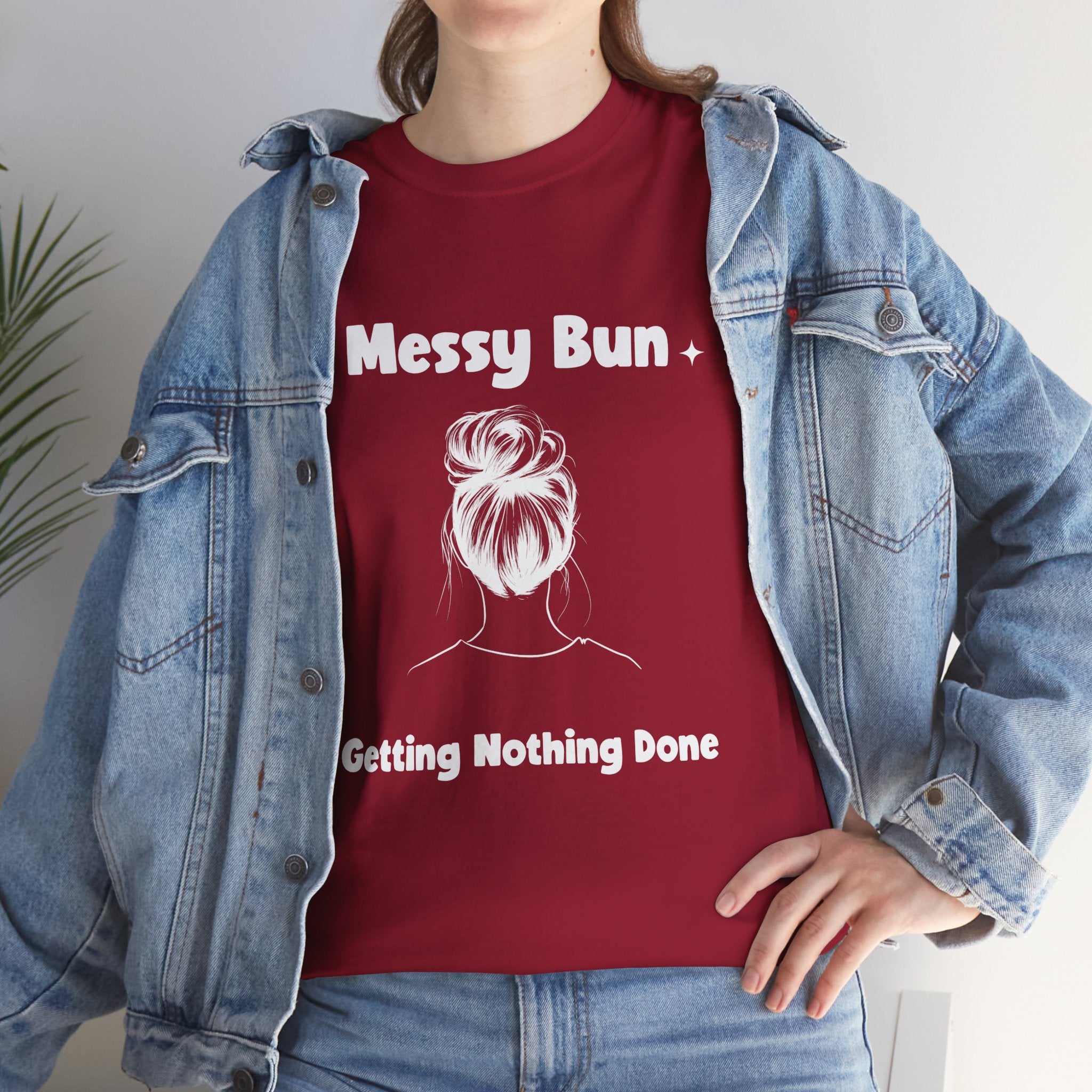 Messy Bun Getting Nothing Done Unisex Heavy Cotton Tee - Casual Everyday Tee for Home, Gift for Friends, Relaxed Fit for Women, Funny Quote Shirt, Ideal [...]