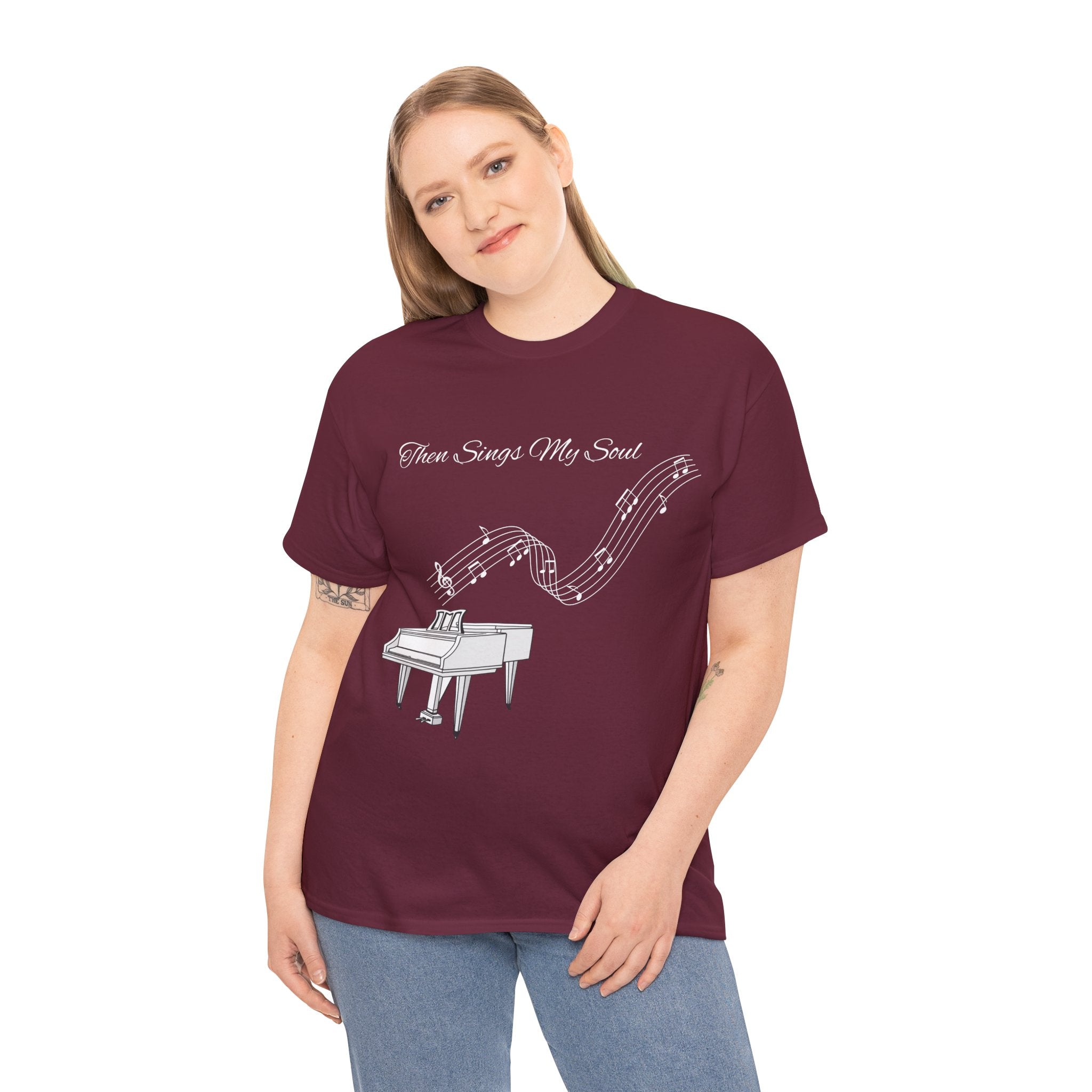Melodic Soul Unisex Tee | Music Lover's Gift, Creative Expression, Casual Wear, Piano Art, Gift for Musicians