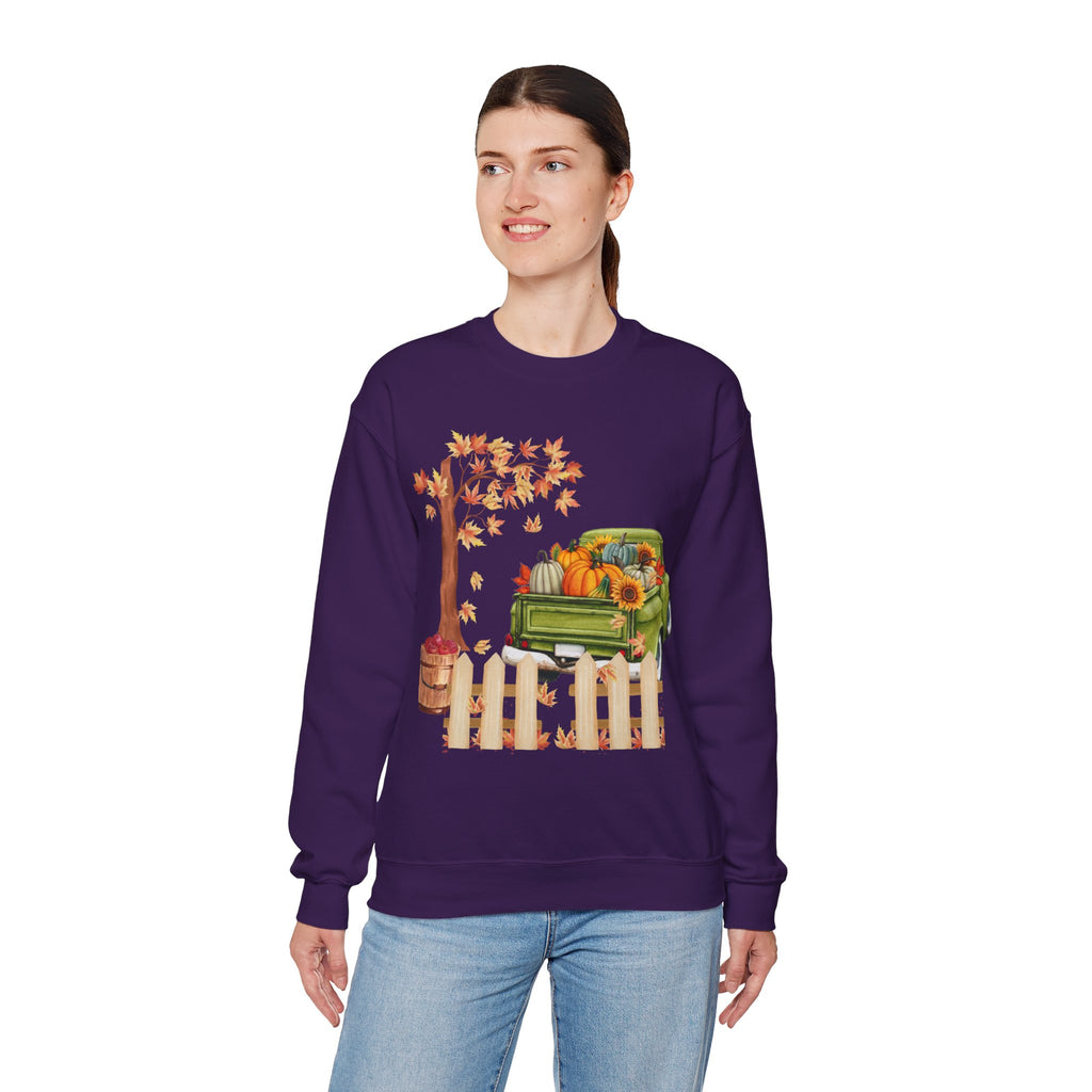Autumn Vibes Crewneck Sweatshirt – Cozy Fall Apparel, Pumpkin Decor, Harvest Festival Fashion, Unisex Sweatshirt, Seasonal Layering