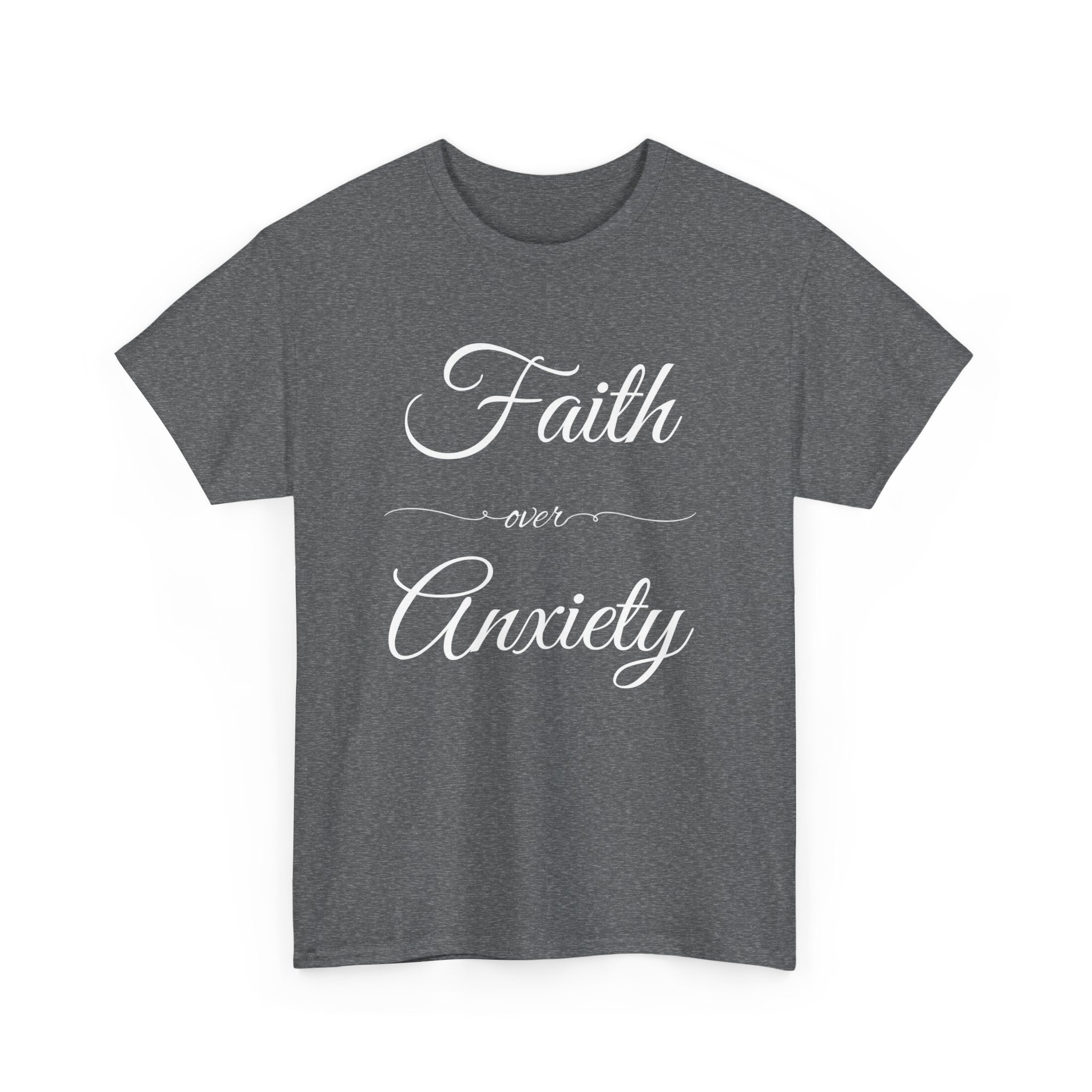 Faith Over Anxiety Unisex Heavy Cotton Tee, Motivational T-Shirt for Stress Relief, Mindfulness Apparel, Gift for Mental Health [...]