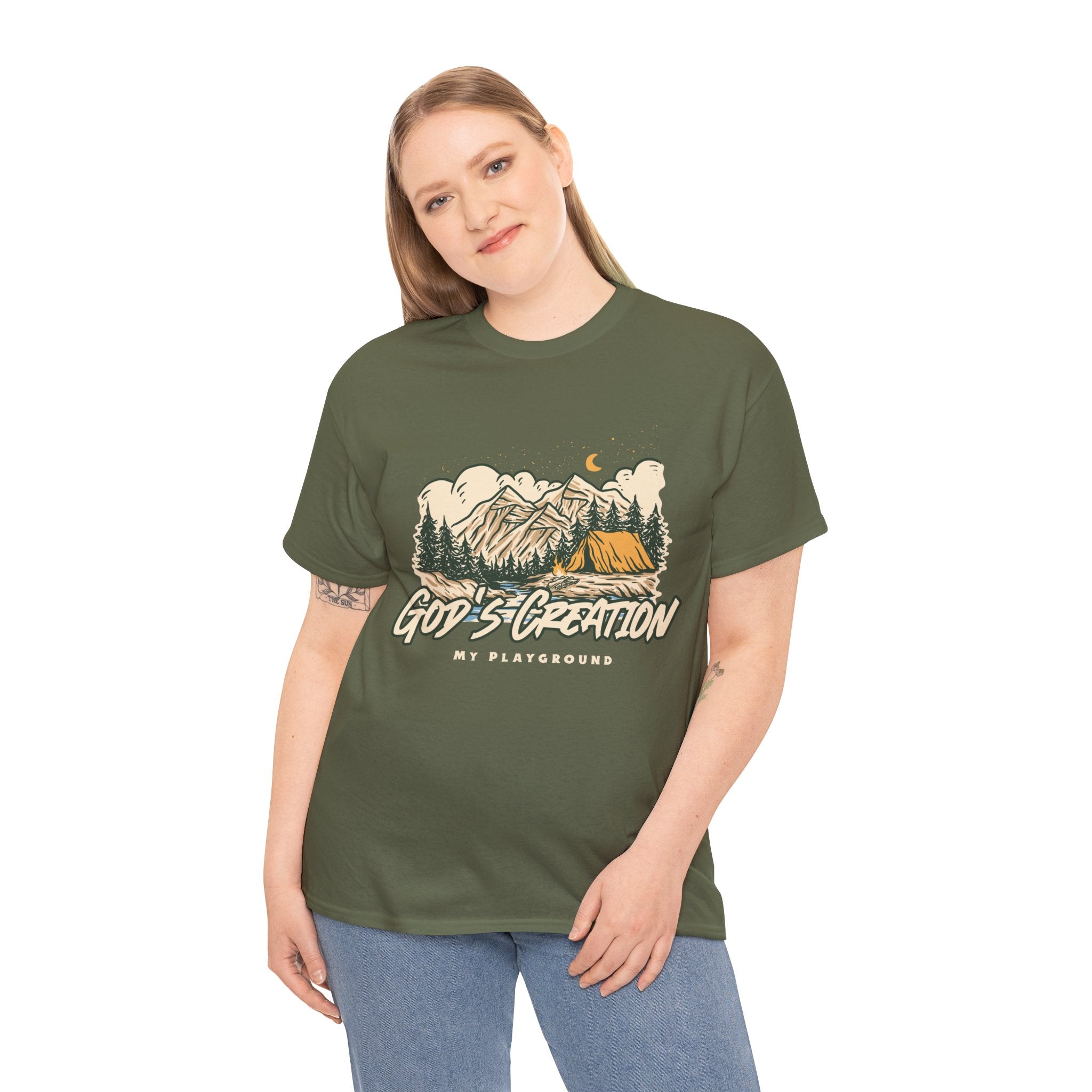 Nature-Inspired Unisex Heavy Cotton Tee, God’s Creation My Playground Shirt, Outdoor Enthusiast Apparel, Gift for Adventurers, Camping [...]