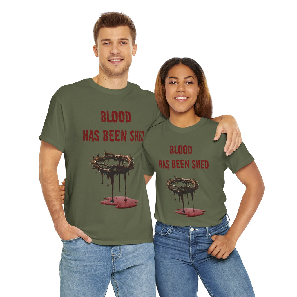Faith-Inspired Halloween Graphic Tee, Unisex Heavy Cotton T-Shirt, Spiritual Apparel, Religious Gift, Church Event Wear, Unique Faith T-Shirt