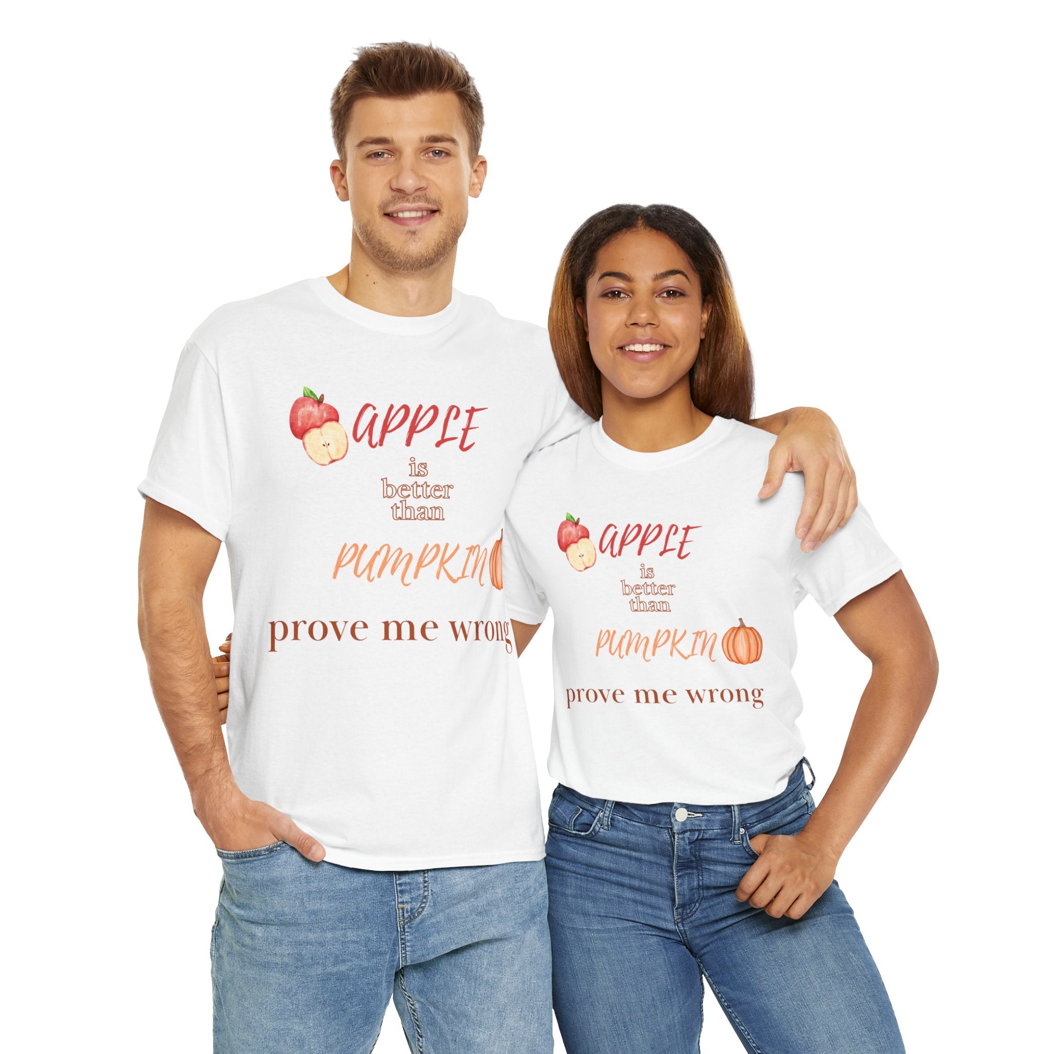 Apple Better Than Pumpkin Tee, Funny Autumn T-Shirt, Casual Halloween Shirt, Fall Holiday Apparel, Gift for Friends