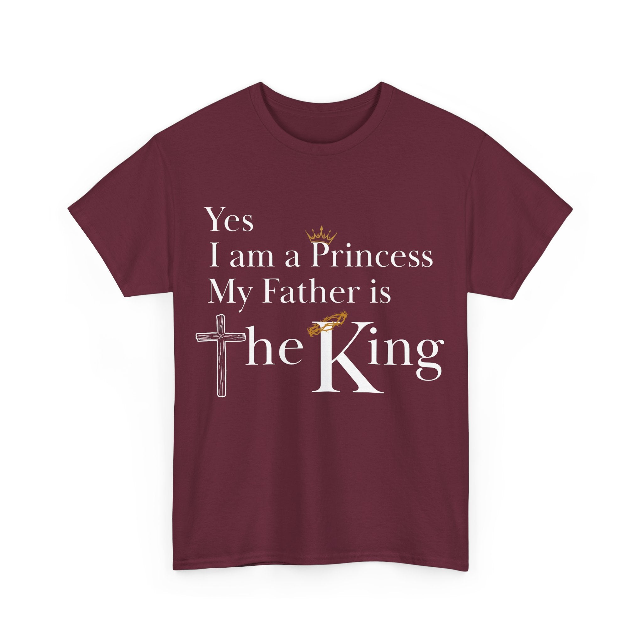 Christian Princess Tee - Inspirational Faith T-Shirt, Gift for Women, Casual Wear, Church Events, Everyday Comfort