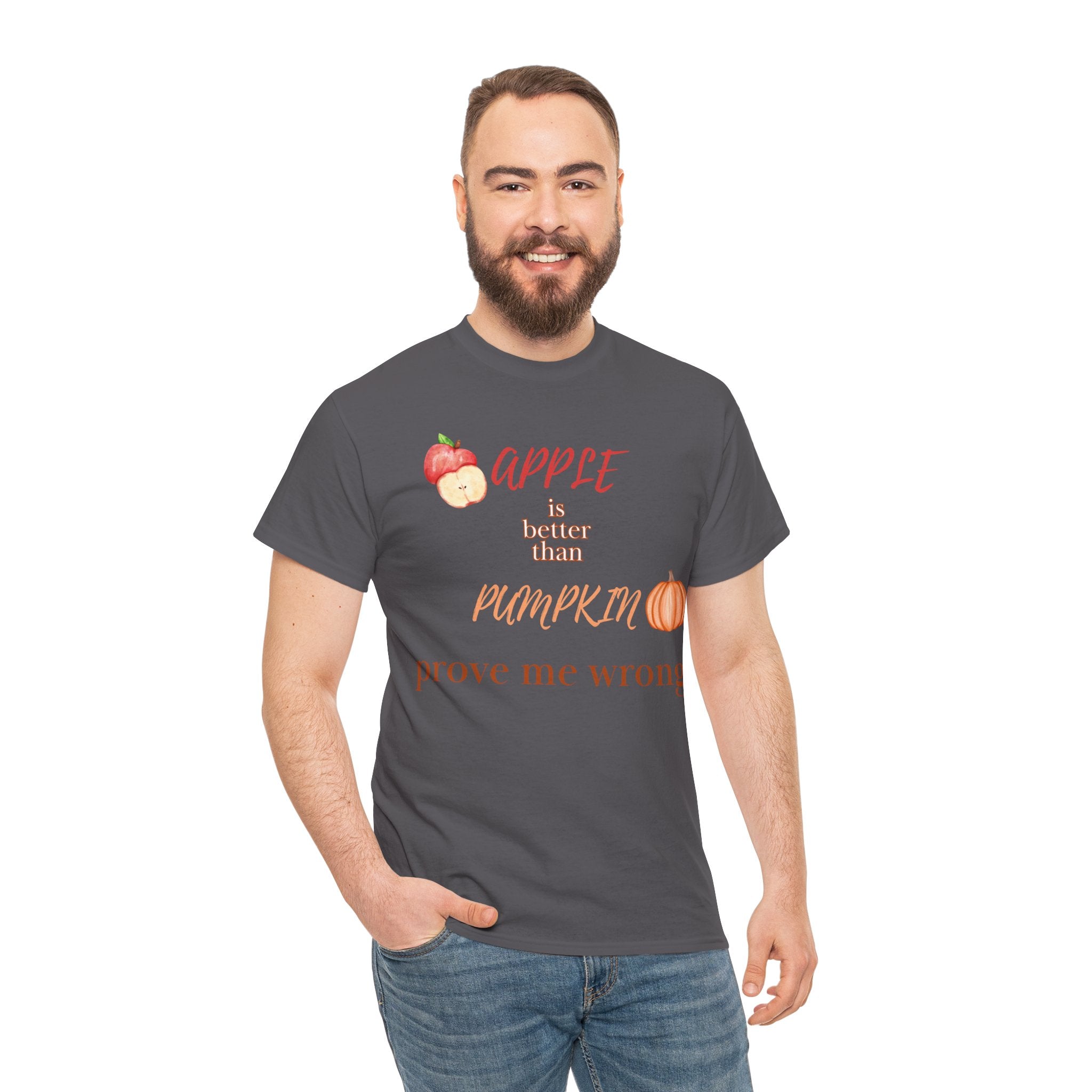 Apple Better Than Pumpkin Tee, Funny Autumn T-Shirt, Casual Halloween Shirt, Fall Holiday Apparel, Gift for Friends