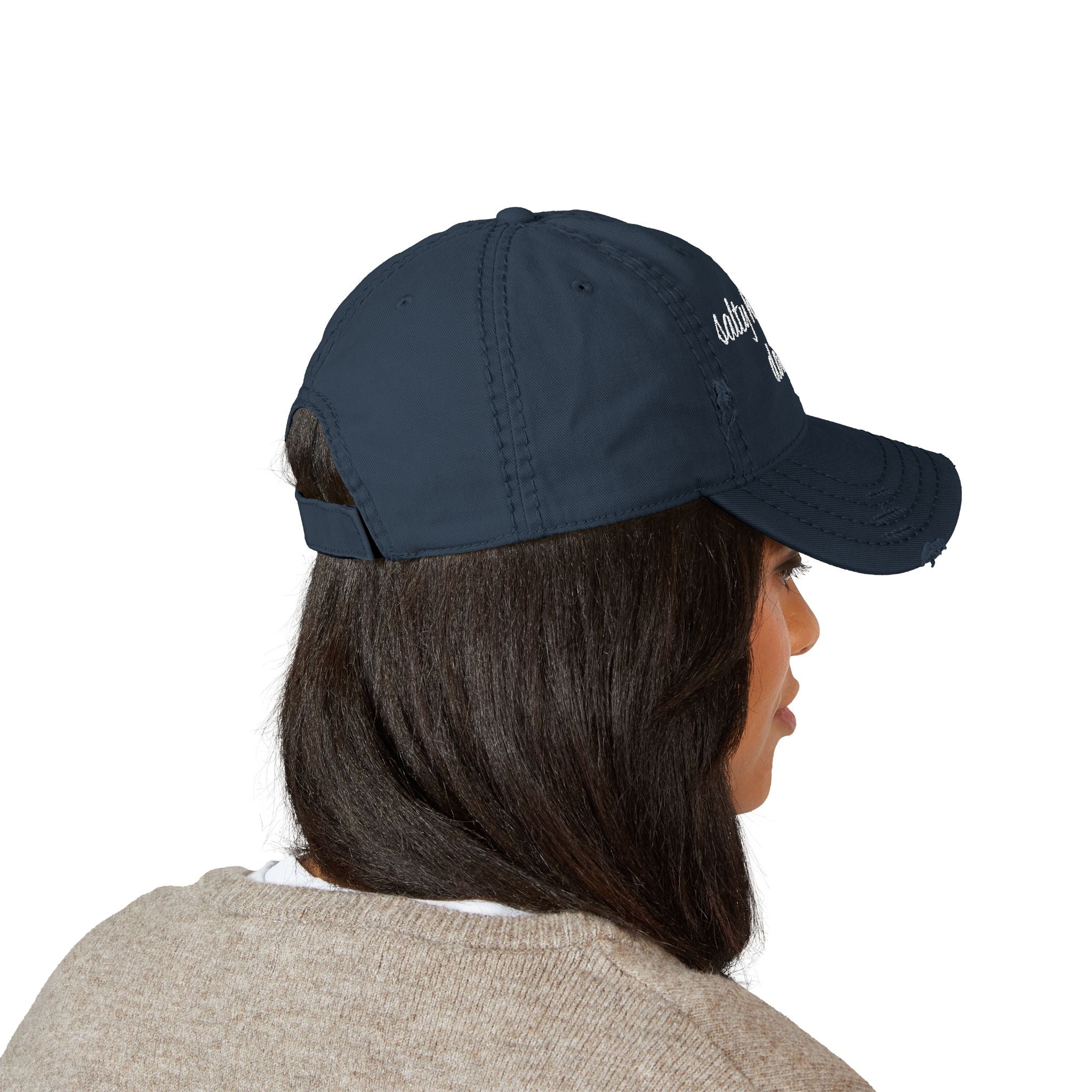 Distressed Dad Hat - Salty Hair, Don't Care, Embroidered Cap for Beach Lovers, Casual Wear, Summer Accessory, Gift for Dad
