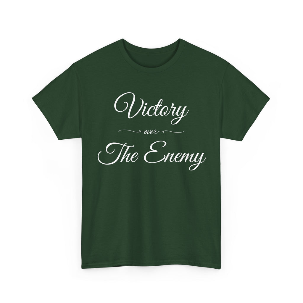 Victory Over The Enemy Tee, Inspirational T-Shirt, Motivational Cotton Tee, Gift for Warriors, Casual Wear, Empowerment Shirt