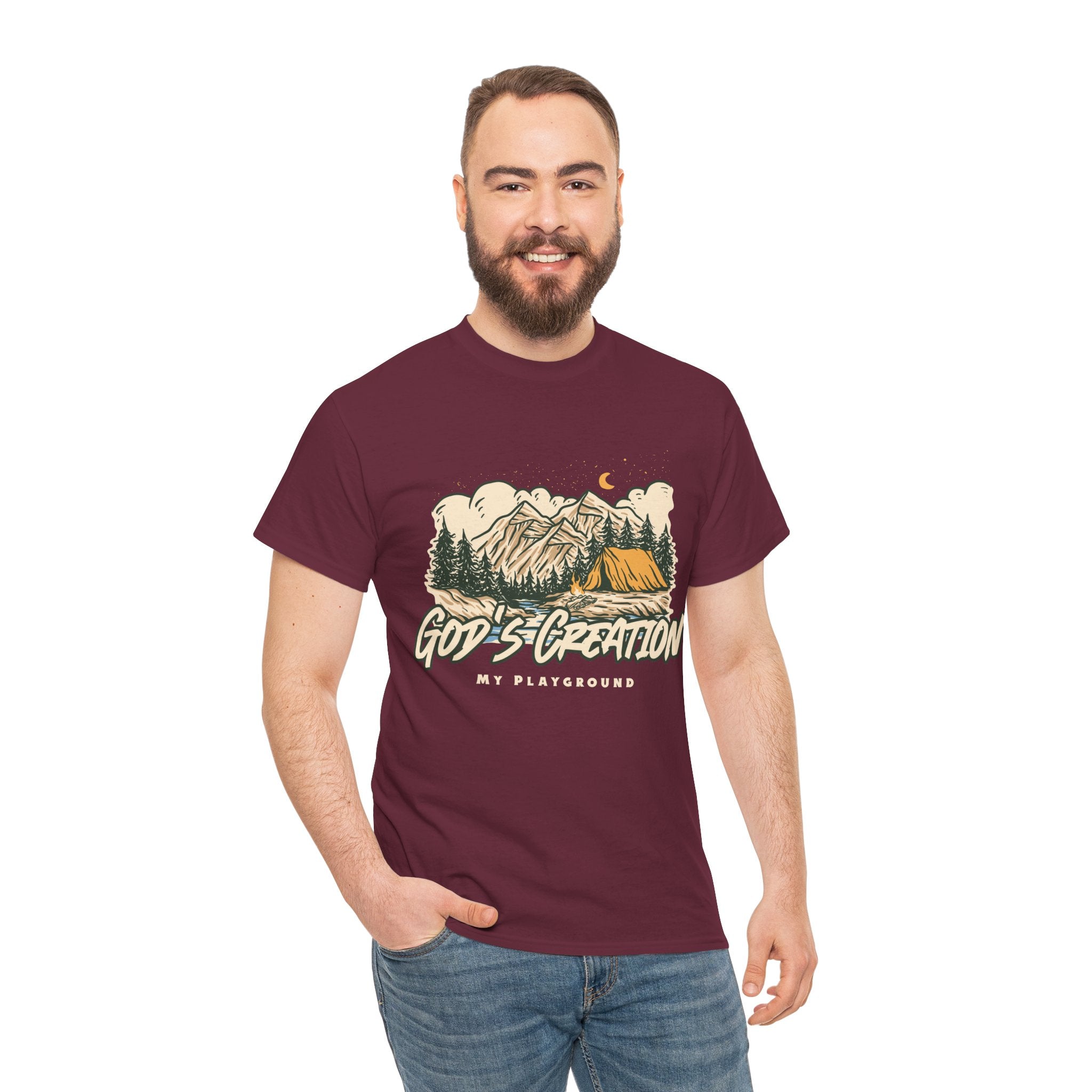 Nature-Inspired Unisex Heavy Cotton Tee, God’s Creation My Playground Shirt, Outdoor Enthusiast Apparel, Gift for Adventurers, Camping [...]