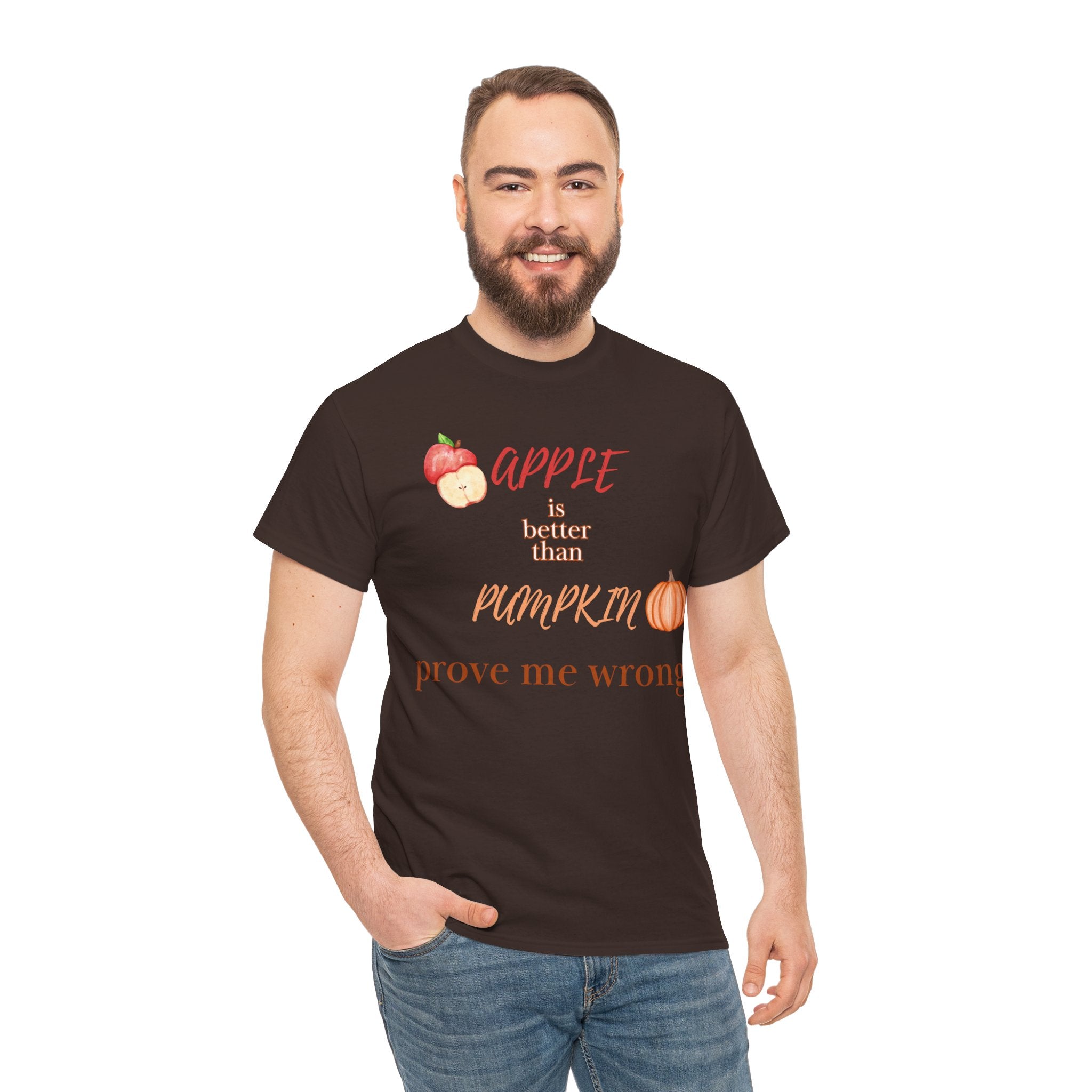 Apple Better Than Pumpkin Tee, Funny Autumn T-Shirt, Casual Halloween Shirt, Fall Holiday Apparel, Gift for Friends